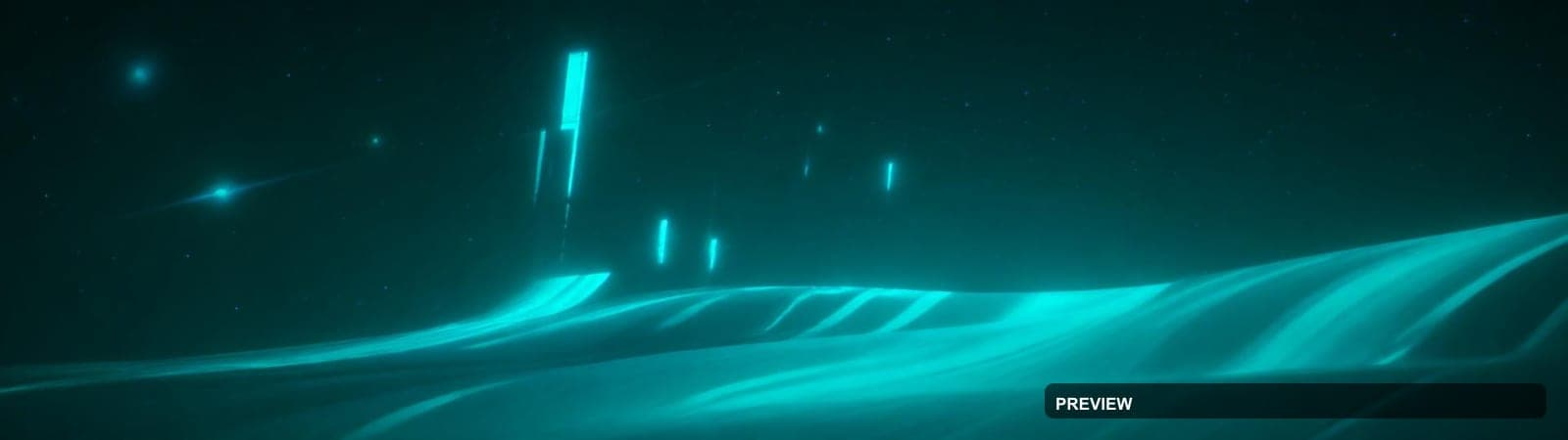 Starfield, Solarpunk aesthetic, Abstract, Nostalgic mood, Neon Cyan accents, ... — wallpaper — 1920×540, Neon, Cinematic, Soft
