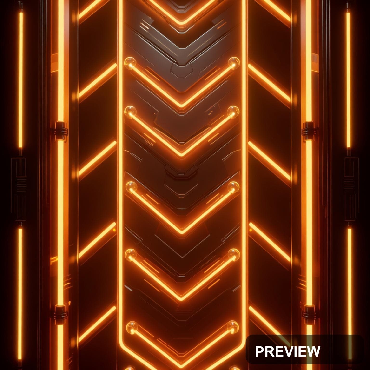 Neon Tubes, Sci‑Fi aesthetic, Cel Shaded, Luxurious mood, Amber accents, Chev... — wallpaper — 1536×1536, Neon, Cinematic, Soft