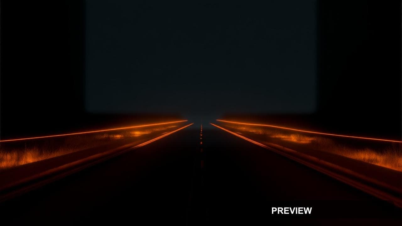 Highway, Cozy aesthetic, High Contrast, Mysterious mood, Neon Orange accents,... — wallpaper — 1280×720, Neon, Cinematic, Cozy