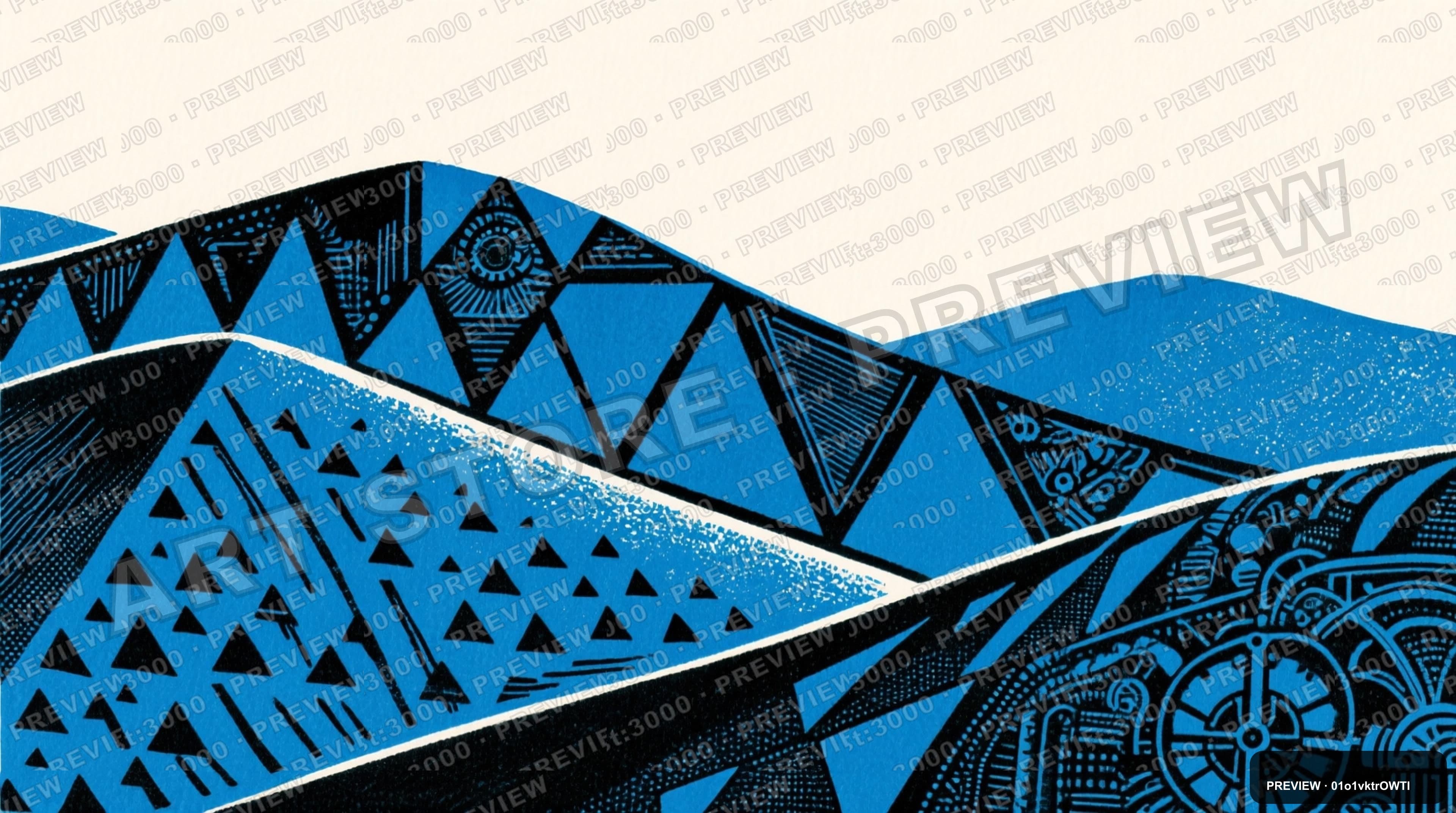 Hills, Steampunk aesthetic, Risograph, Minimal mood, Indigo accents, Triangle... — wallpaper — 3840×2144, Space, Cinematic, Minimal