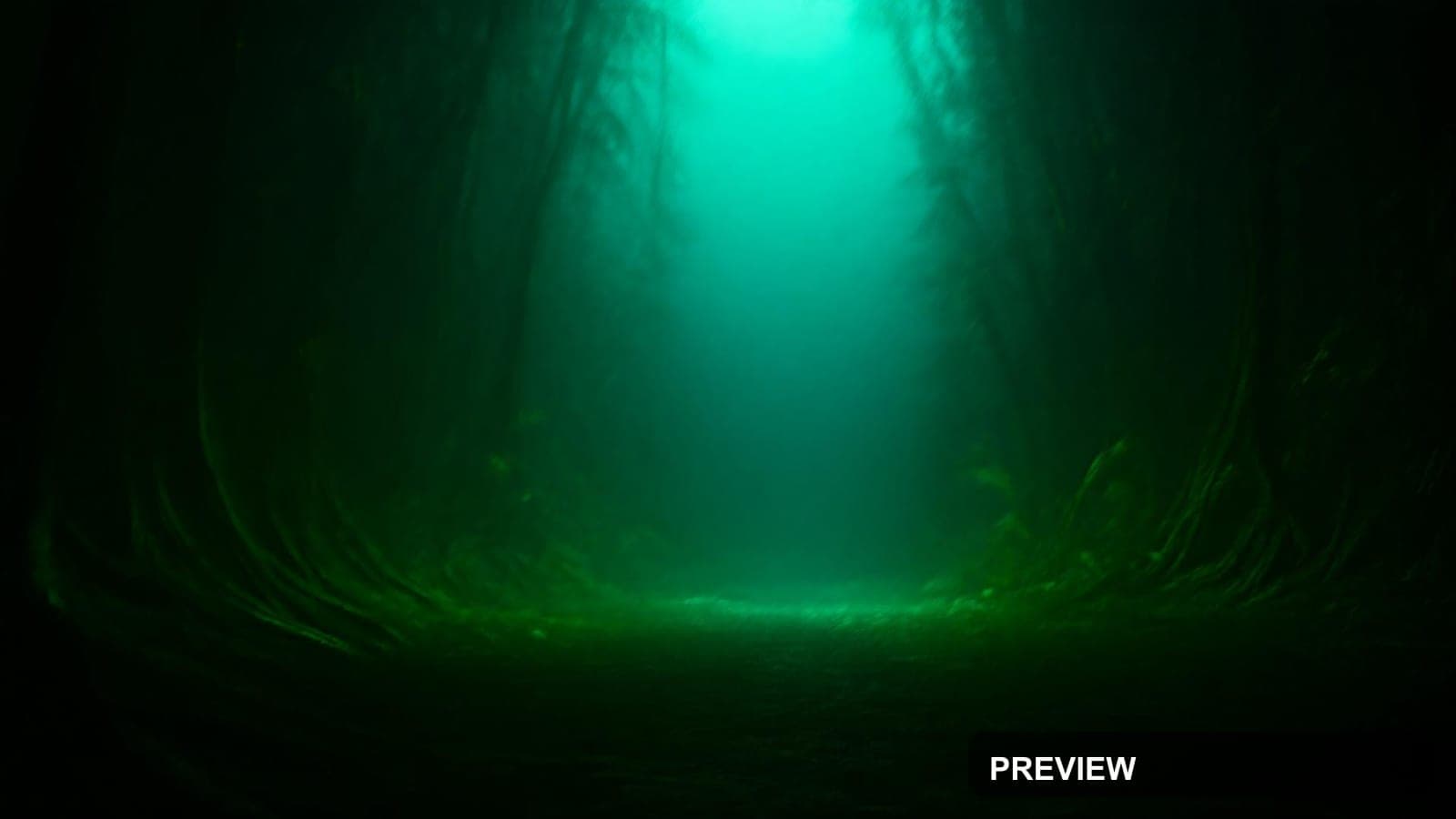 Rainforest, Surreal aesthetic, Cinematic, Moody mood, Neon Green accents, hig... — wallpaper — 1920×1080, Neon, Cinematic, Moody