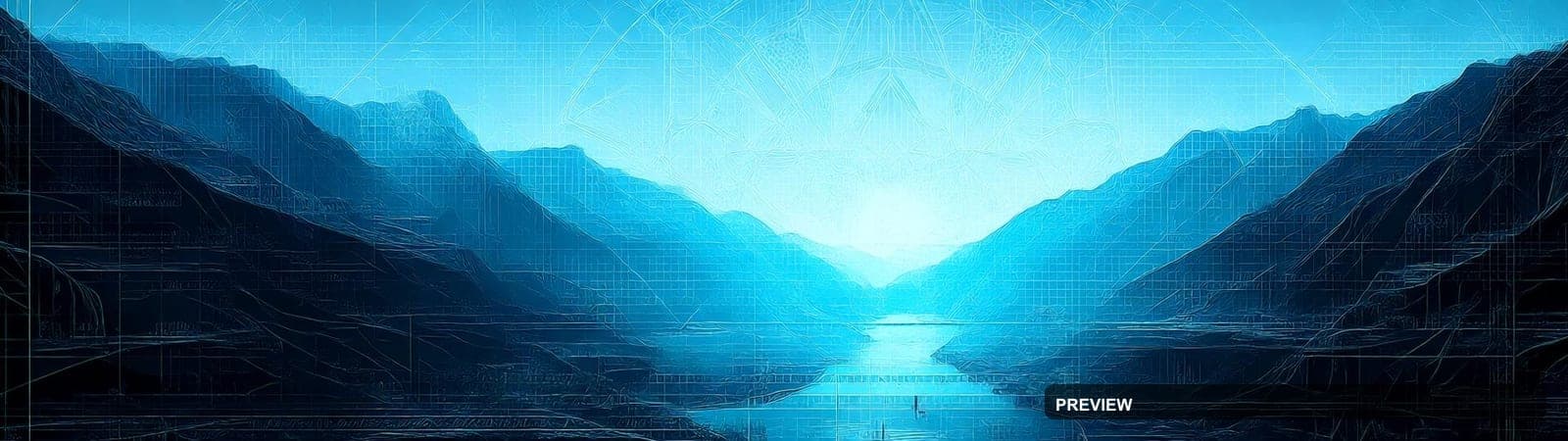 Valley, Industrial aesthetic, Blueprint, Dreamy mood, High Contrast accents, ... — wallpaper — 1920×540, Space, Cinematic, Dreamy