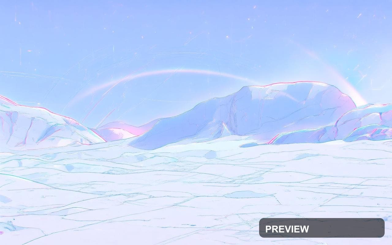Glacier, Mystic aesthetic, Blueprint, Playful mood, Rainbow accents, 70s vibe... — wallpaper — 1280×800, Space, Cinematic, Soft