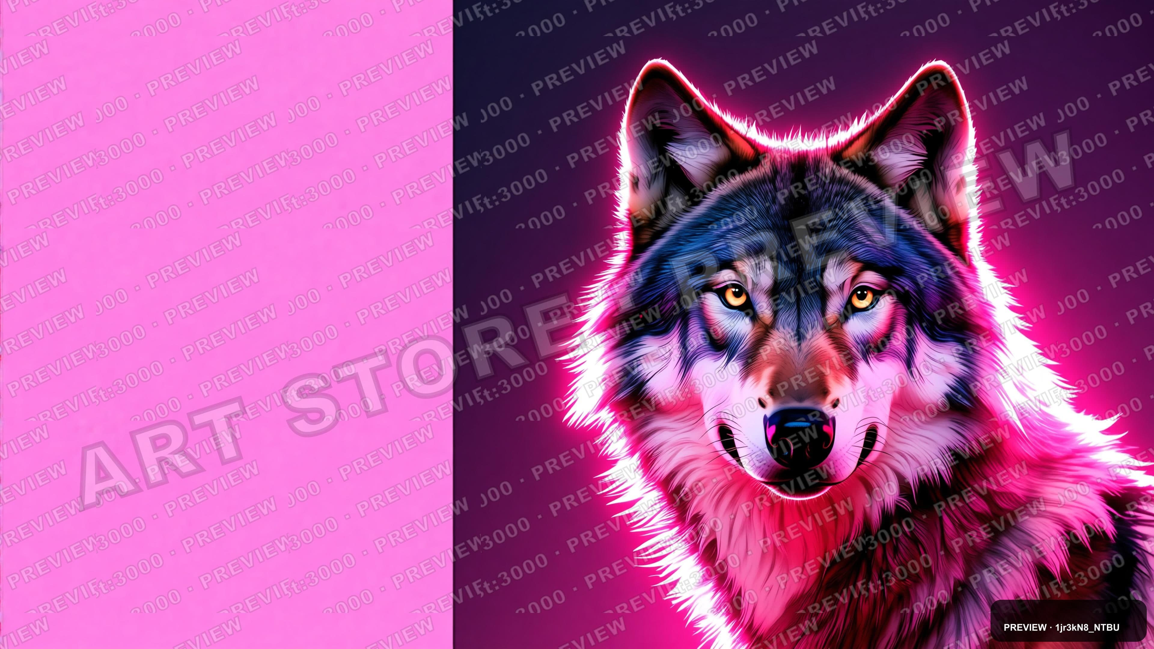 Wolves, Bright aesthetic, Album Cover, Playful mood, Pink accents, ultra clea... — wallpaper — 3840×2160, Neon, Cinematic, Bright