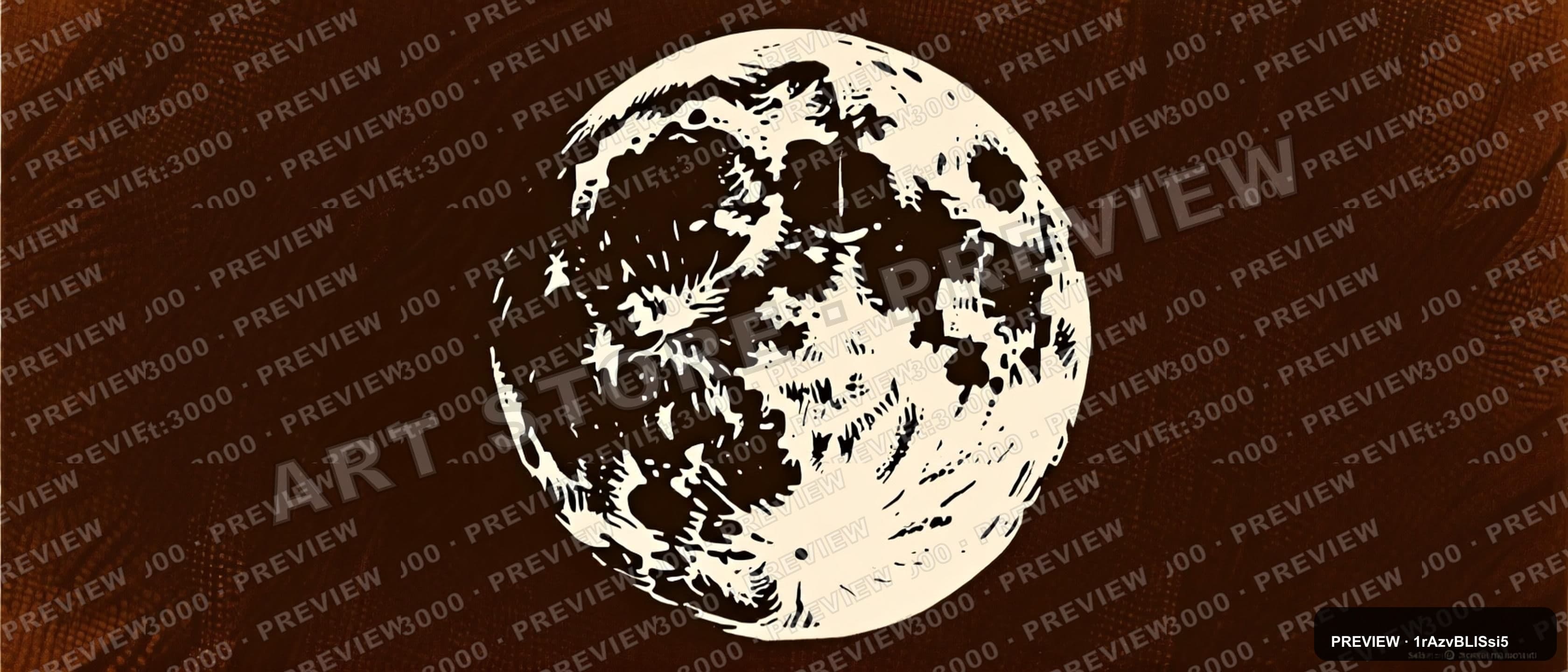 Moon, Mystic aesthetic, Screen Print, Bold mood, Brown accents, high detail, ... — wallpaper — 3360×1440, Space, Cinematic, Bold