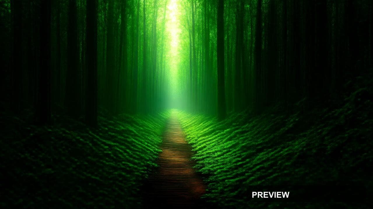 a lush forest path with volumetric light, photorealistic, wide angle, cinemat... — wallpaper — 1280×720, Naturecore, Photorealistic