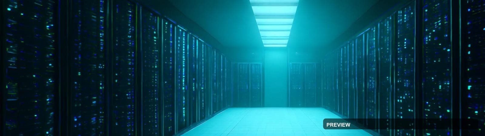 Server Room, Retro Futurism aesthetic, Neon Glow, Moody mood, Silver accents,... — wallpaper — 1920×540, Neon, Cinematic, Moody