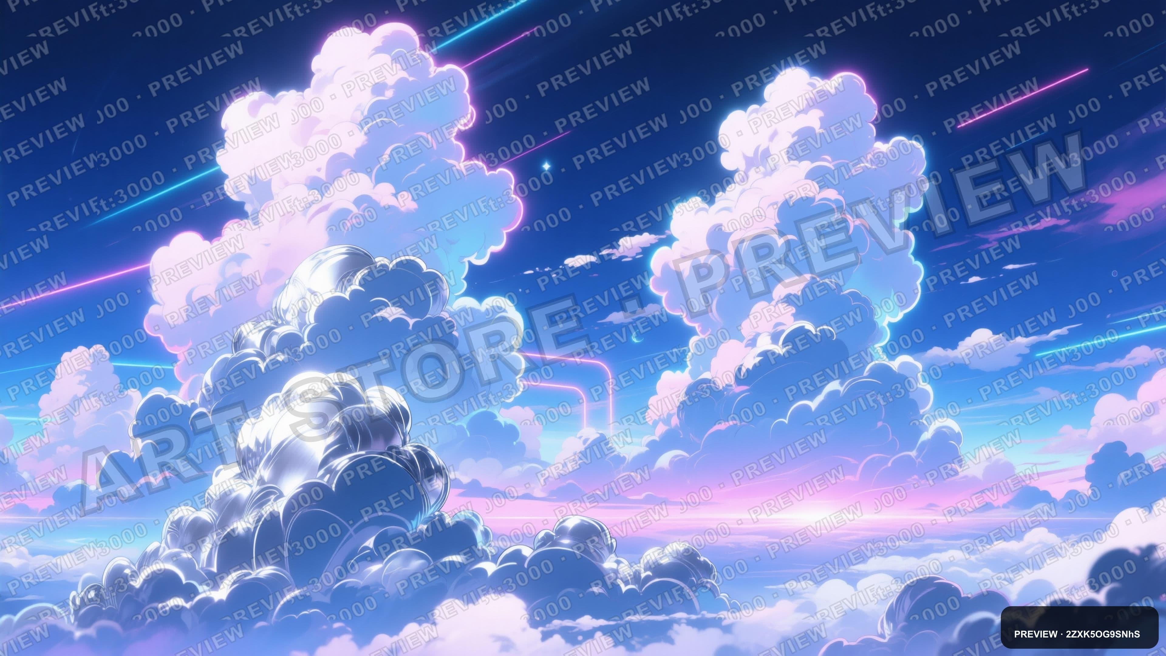 Cloudscape · Neon · Anime — wallpaper — 3840×2160, Neon, Cinematic, Clean