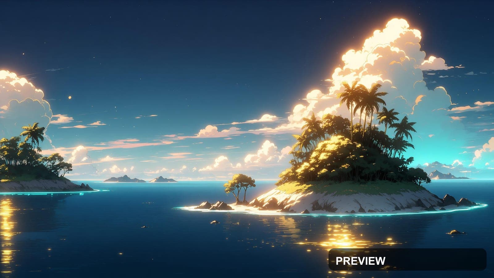 Island, Synthwave aesthetic, Anime, Clean mood, Gold accents, Futurism vibe, ... — wallpaper — 3840×2160, Neon, Cinematic, Clean