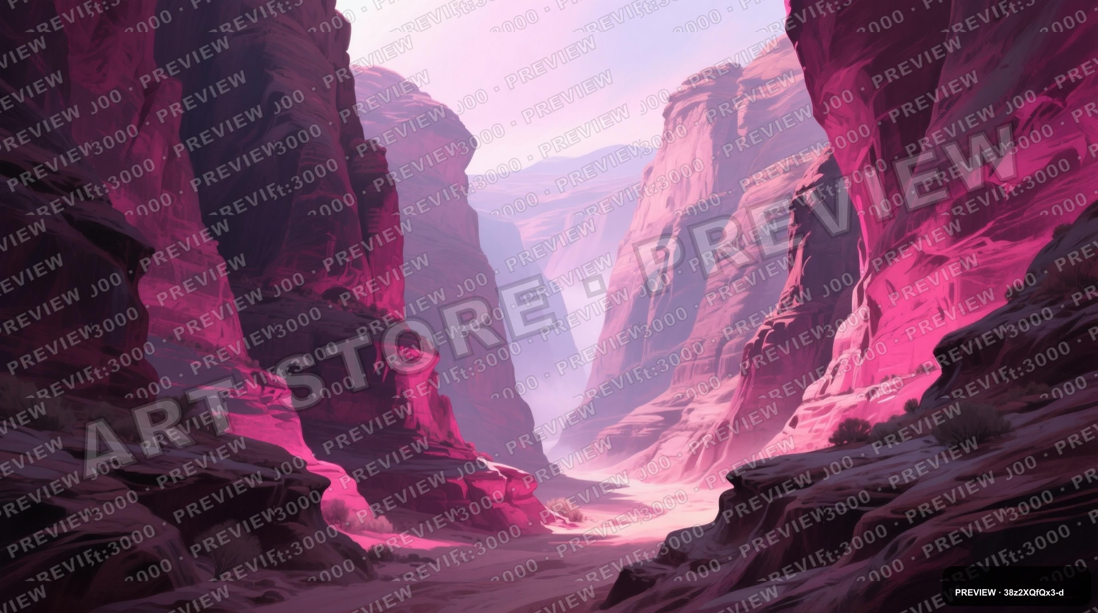 Canyon, Mystic aesthetic, Technical Illustration, Serene mood, Magenta accent... — wallpaper — 3840×2144, Space, Cinematic, Serene