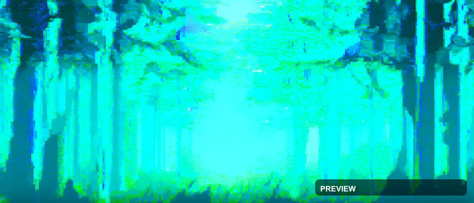 Pine Forest, Bright aesthetic, Glitch Art, Playful mood, Cyan accents, high d... — wallpaper — 1680×720, Space, Cinematic, Bright