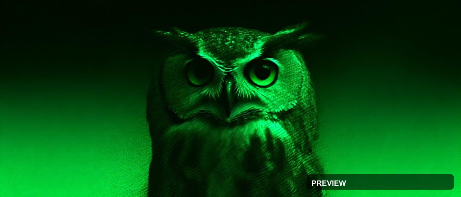 Owls, Vaporwave aesthetic, Matte Painting, Moody mood, Green accents, Halfton... — wallpaper — 1680×720, Vaporwave, Cinematic, Moody