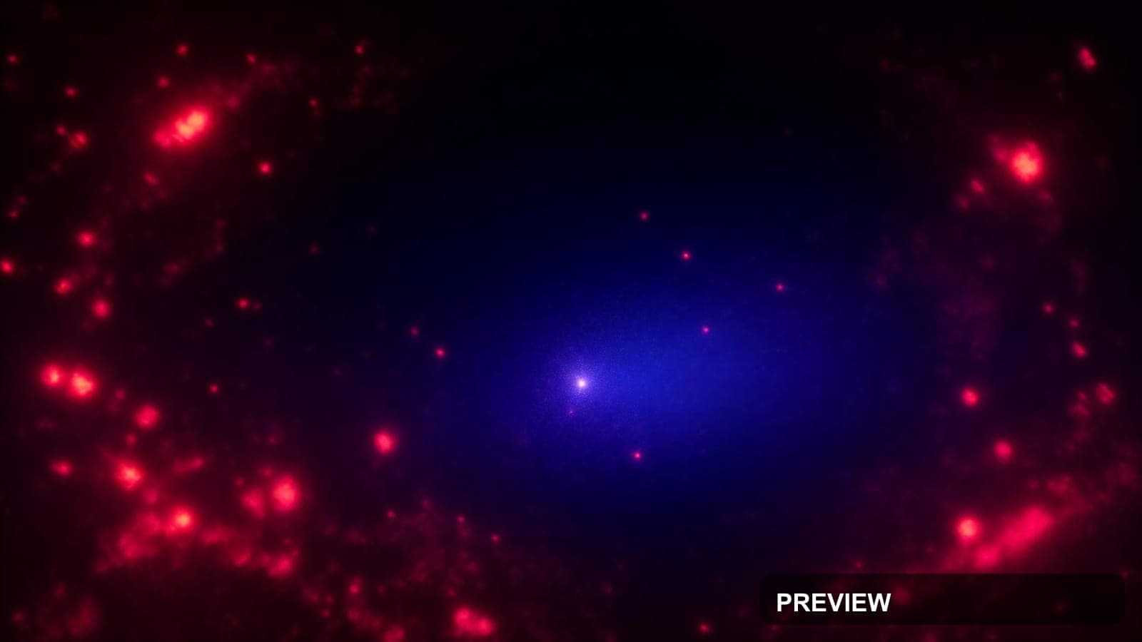 Starfield, Cyberpunk aesthetic, Bokeh, Energetic mood, Neon Red accents, high... — wallpaper — 1920×1080, Neon, Cinematic, Energetic