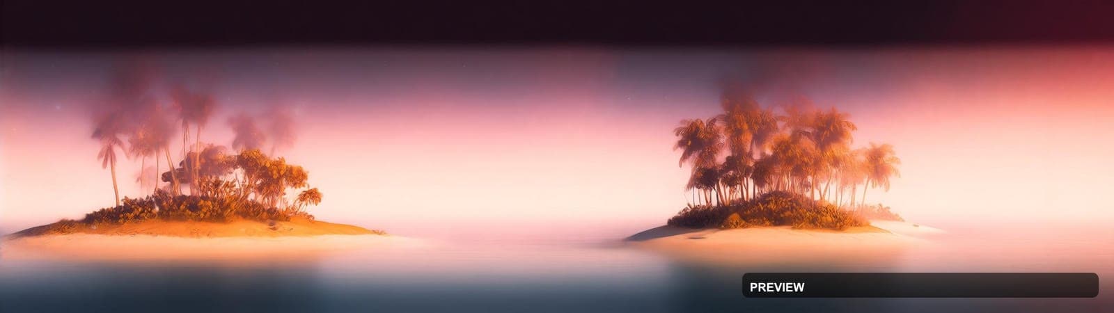 Island, Spacepunk aesthetic, Long Exposure, Playful mood, Warm Palette accent... — wallpaper — 2560×720, Space, Cinematic, Soft