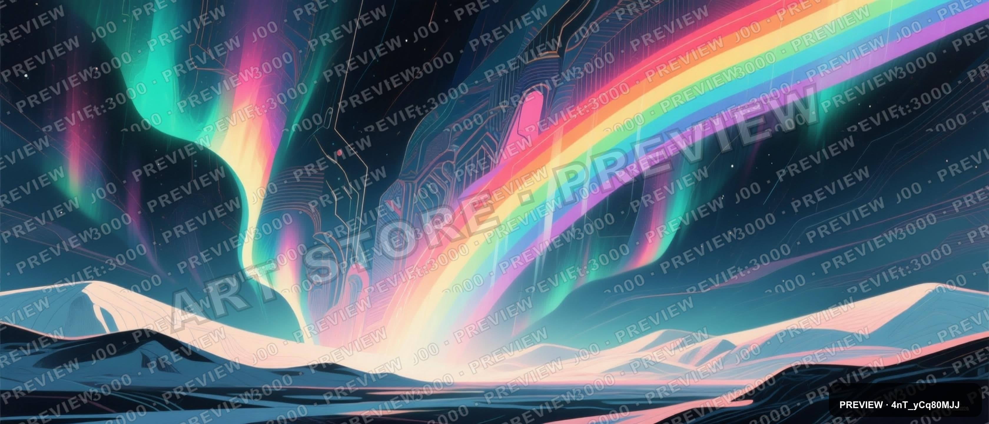 Aurora, Abstract aesthetic, Technical Illustration, Nostalgic mood, Rainbow a... — wallpaper — 3360×1440, Space, Cinematic, Soft