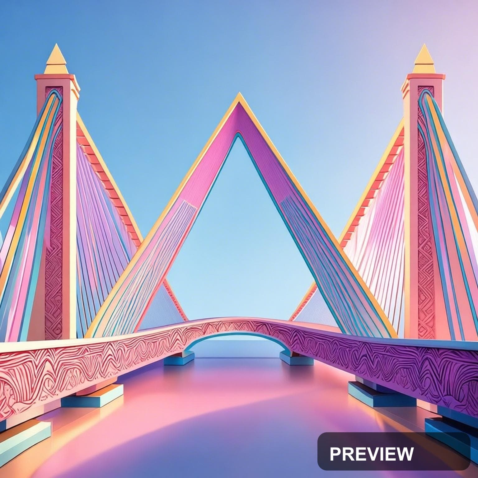Bridge, Luxury aesthetic, Tattoo Flash, Playful mood, Pastel accents, Triangl... — wallpaper — 1536×1536, Space, Cinematic, Soft