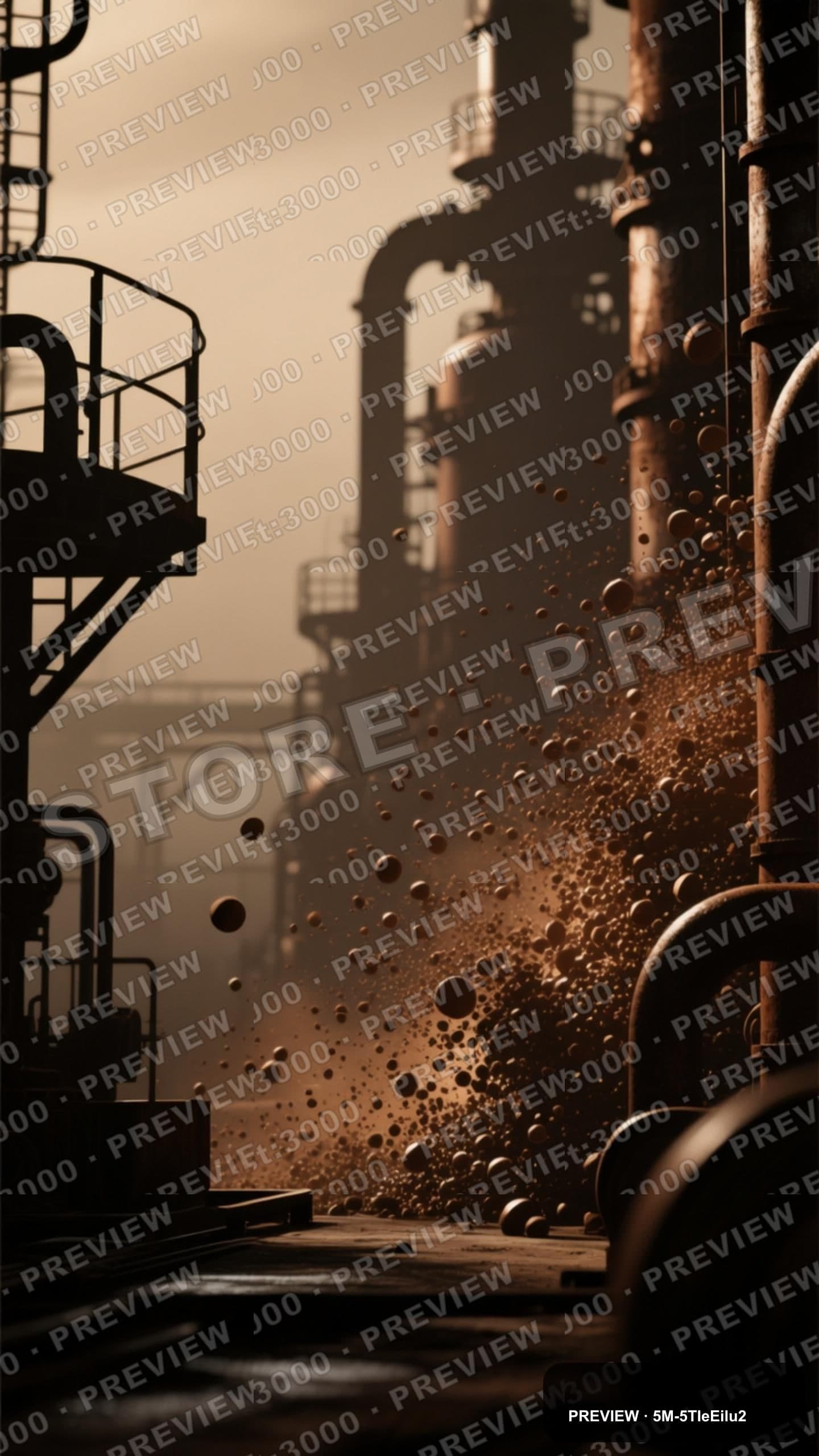 Particles, Industrial aesthetic, Silhouette, Nostalgic mood, Brown accents, h... — wallpaper — 1440×2560, Space, Cinematic, Soft