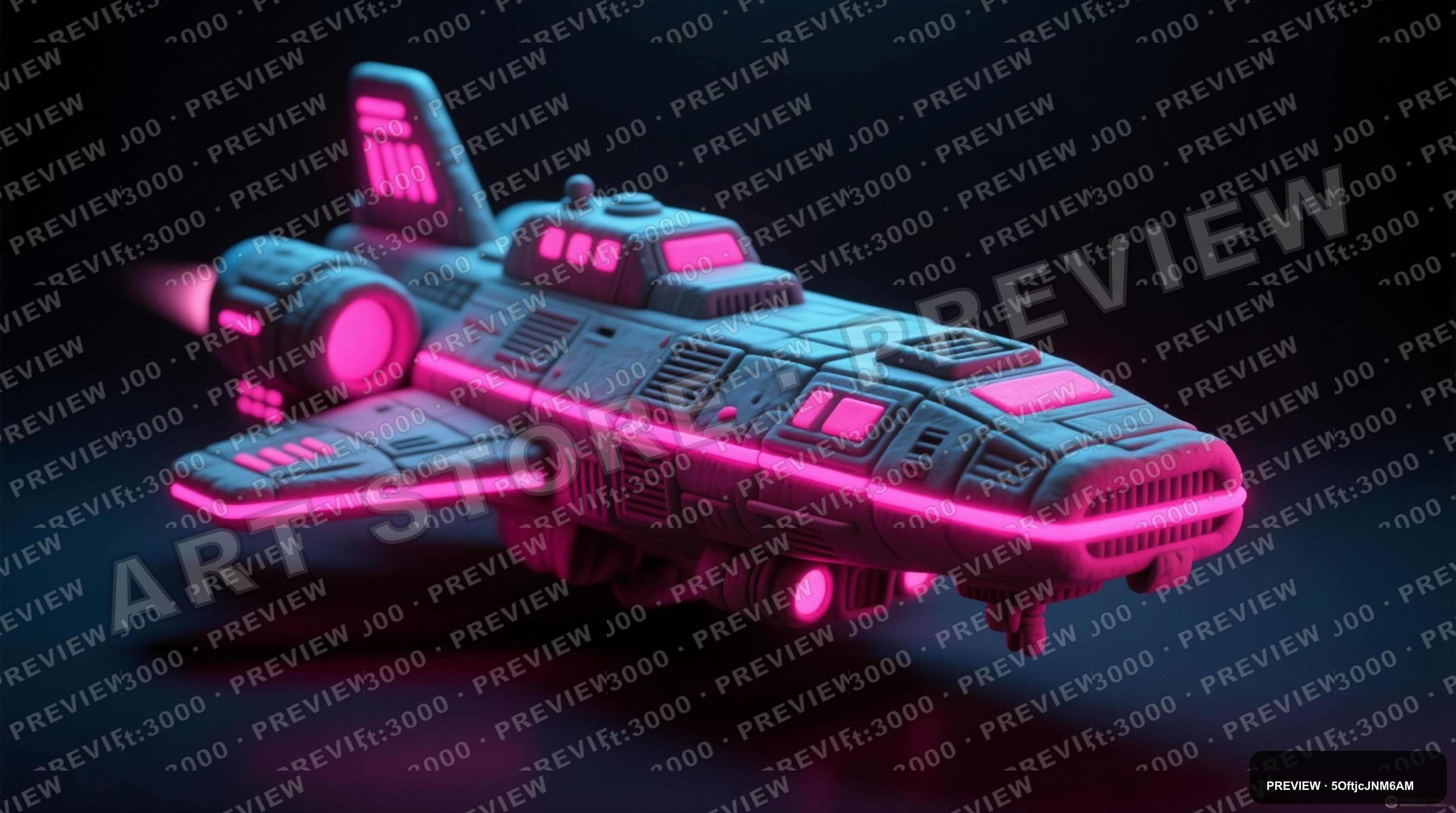 Spaceship, Retro Arcade aesthetic, Claymation, Noir mood, Neon Magenta accent... — wallpaper — 3840×2144, Neon, Cinematic, Noir