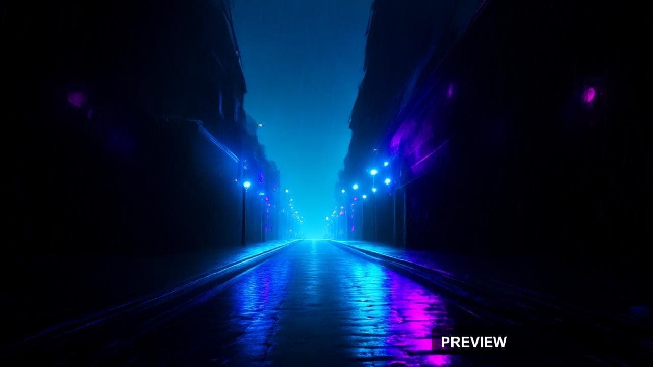 a neon-lit rain-soaked street, high detail, ultra clean, wallpaper compositio... — 1280×720, Neon, Neon Glow