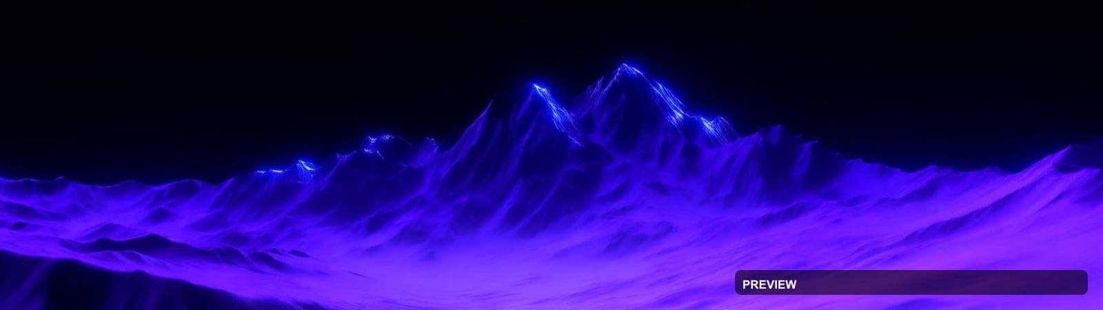 Snowy Peaks, Epic aesthetic, Holographic, Noir mood, Neon Purple accents, hig... — wallpaper — 1920×540, Neon, Cinematic, Soft