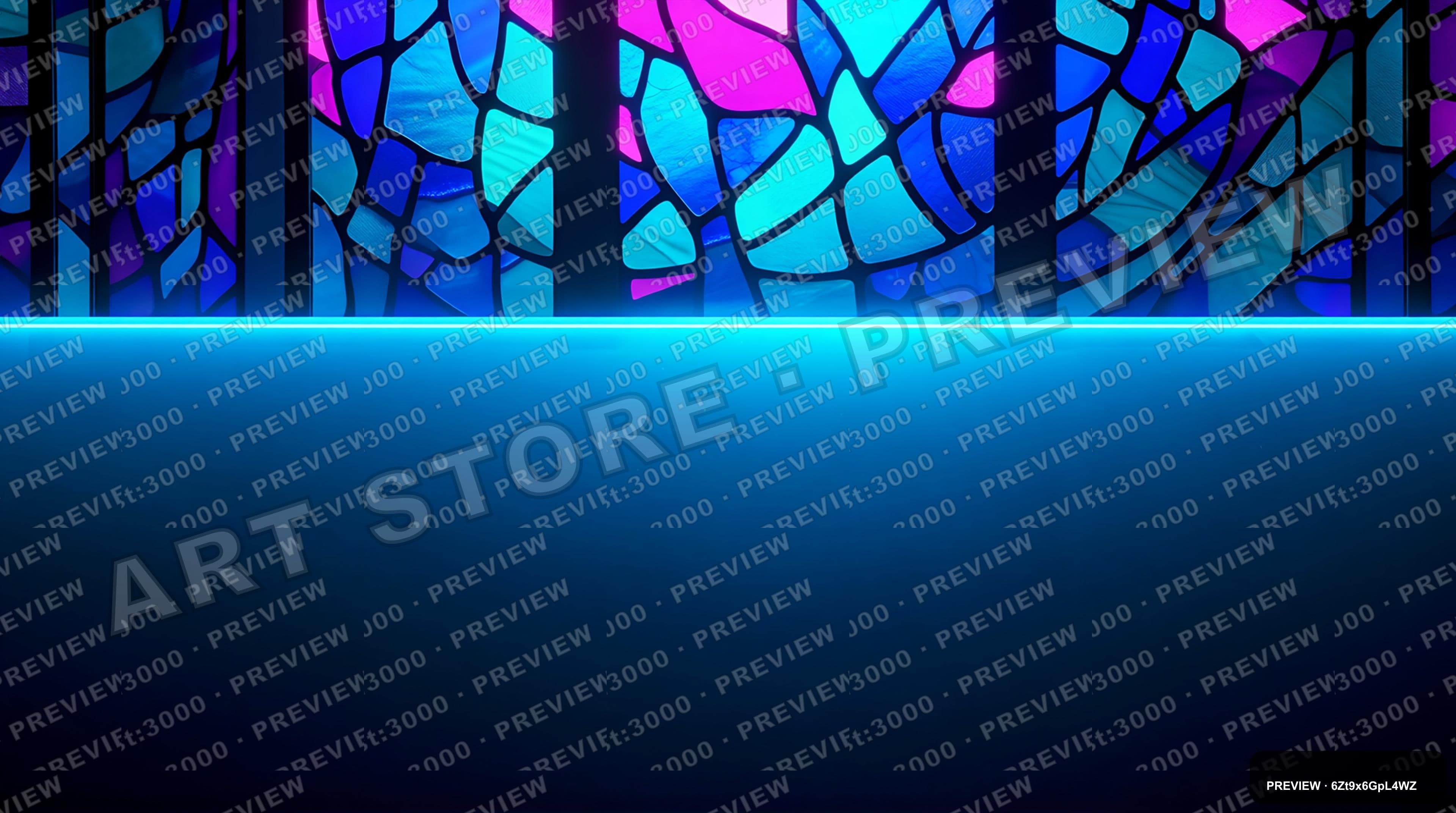 Lake, Synthwave aesthetic, Stained Glass, Mysterious mood, Silver accents, ul... — wallpaper — 3840×2144, Neon, Cinematic, Mysterious