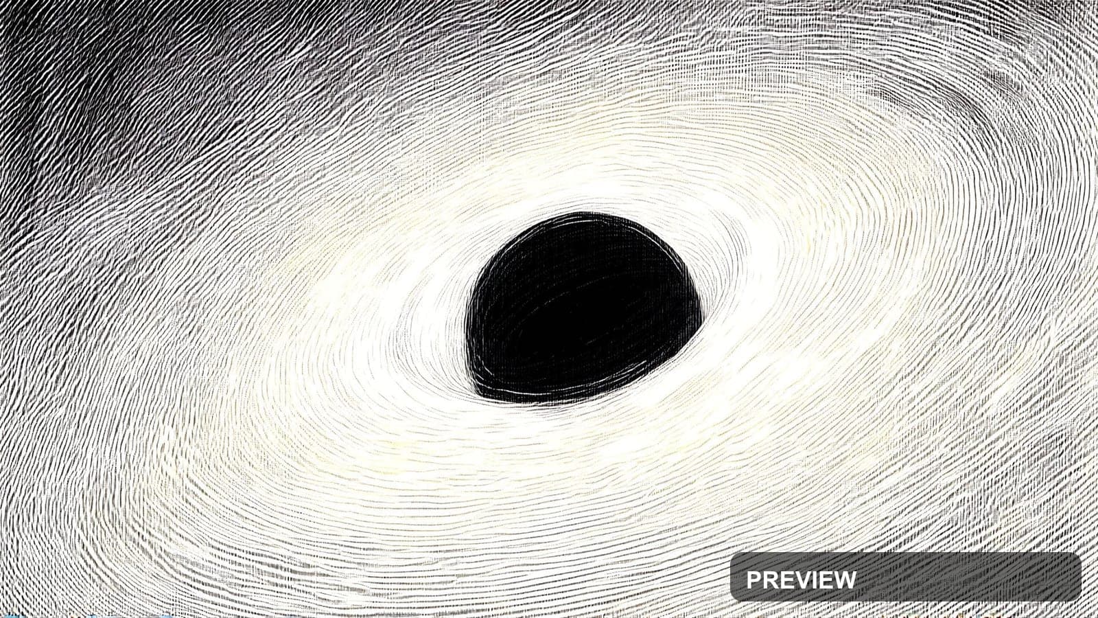 Black Hole, Spacepunk aesthetic, Pencil Sketch, Clean mood, Soft Contrast acc... — wallpaper — 1920×1080, Space, Cinematic, Clean