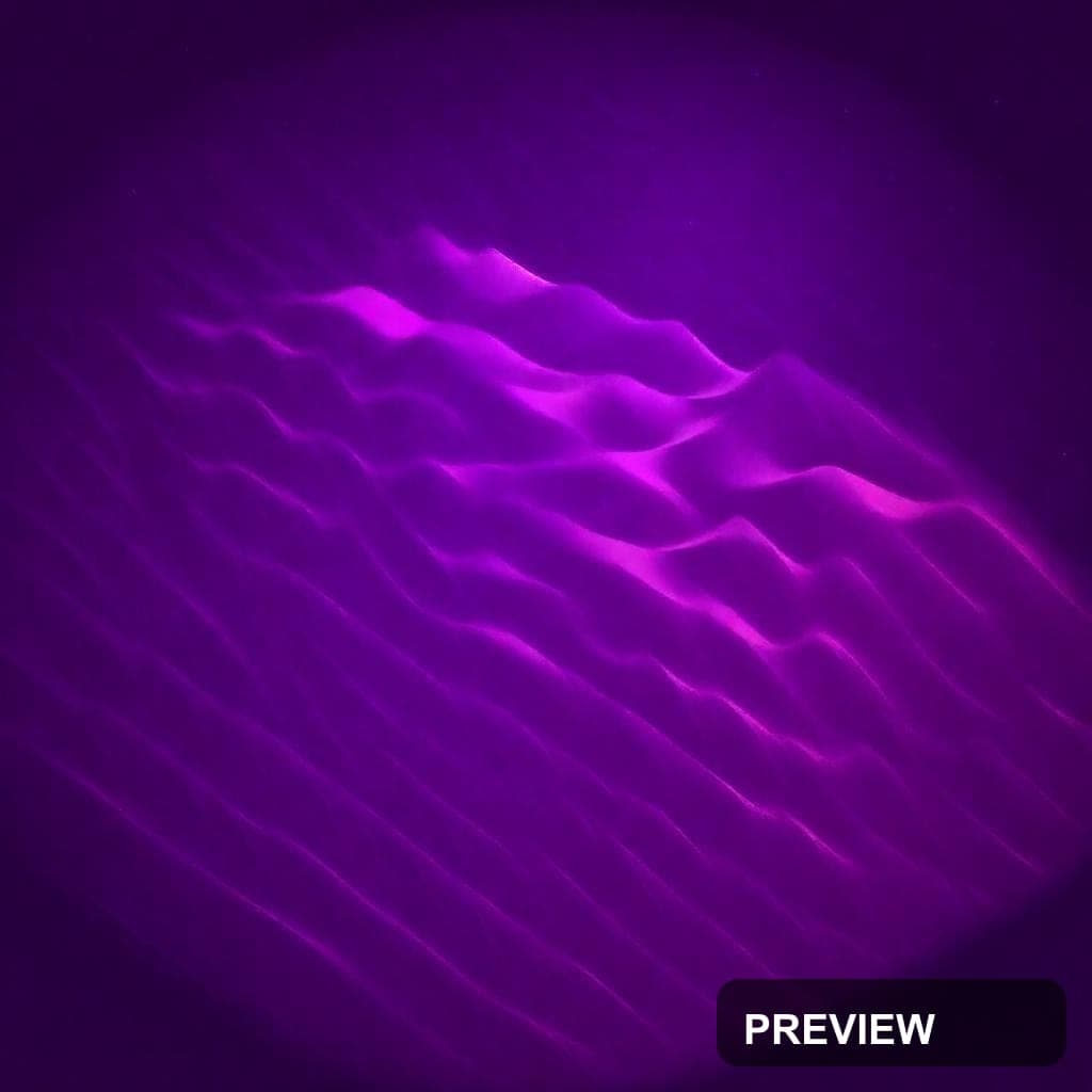Sand Dunes, Tech aesthetic, Isometric, Energetic mood, Neon Purple accents, S... — wallpaper — 1024×1024, Neon, Cinematic, Energetic