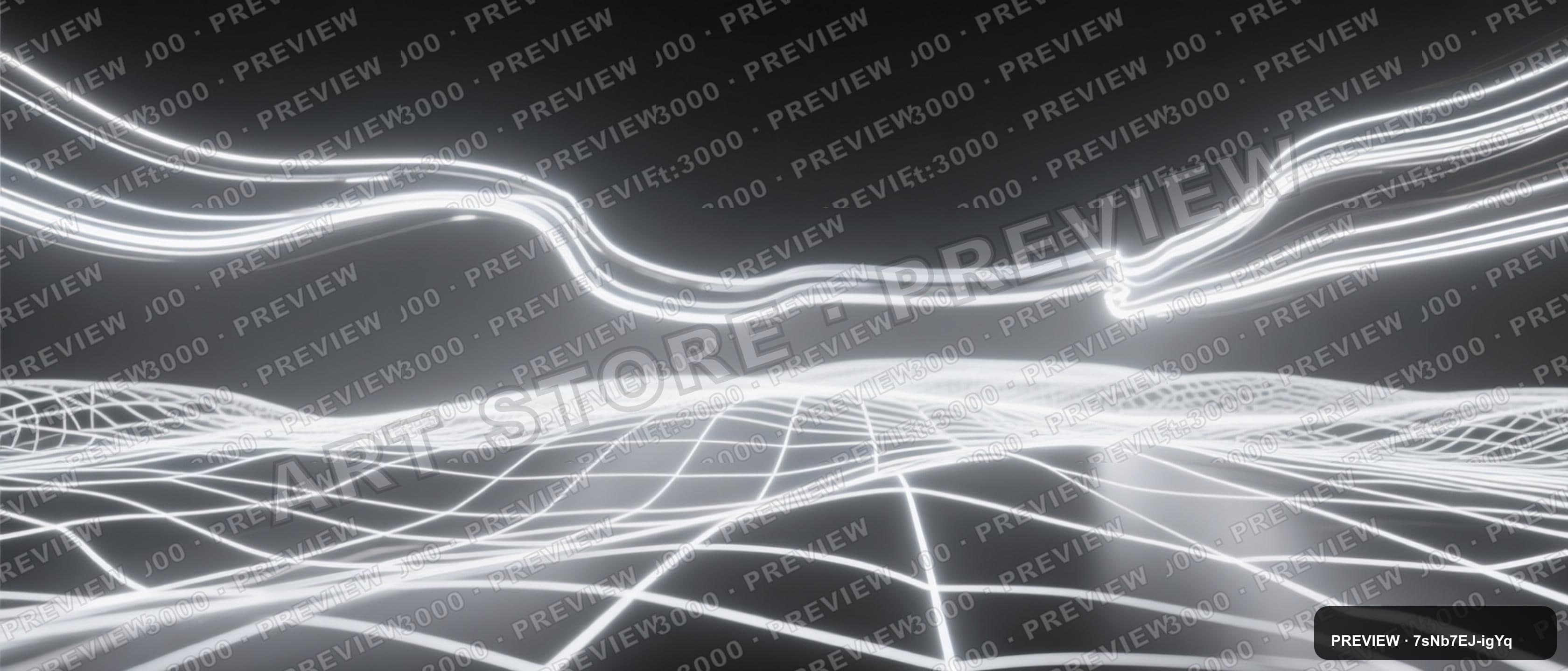 Light Trails, Tech aesthetic, VHS, Luxurious mood, Gray accents, Neon Wirefra... — wallpaper — 3360×1440, Neon, Cinematic, Soft