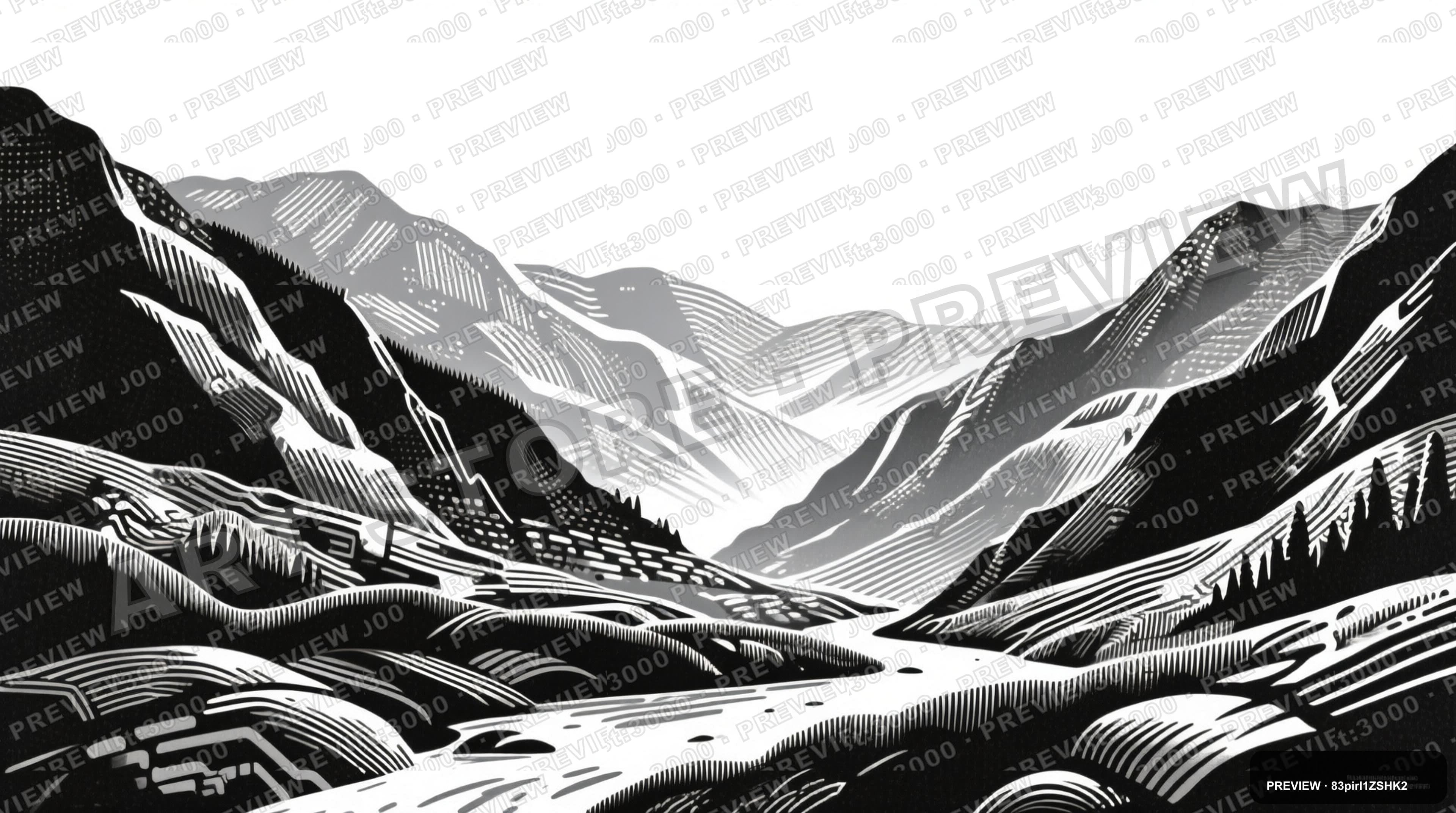 Valley, Tech aesthetic, Risograph, Playful mood, Silver accents, high detail,... — wallpaper — 3840×2144, Space, Cinematic, Soft