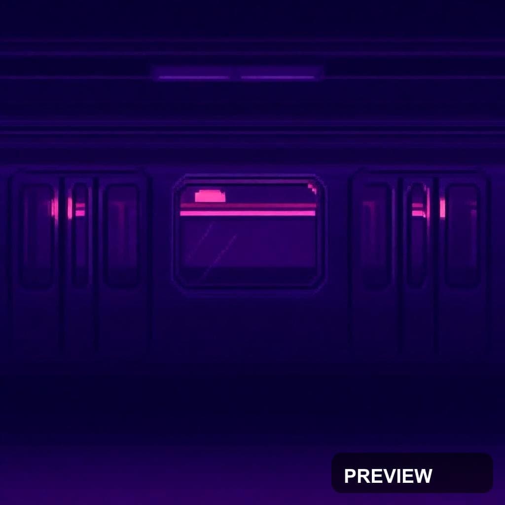 Subway, Fantasy aesthetic, Pixel Art, Moody mood, Neon Pink accents, Y2K vibe... — wallpaper — 1024×1024, Neon, Cinematic, Moody