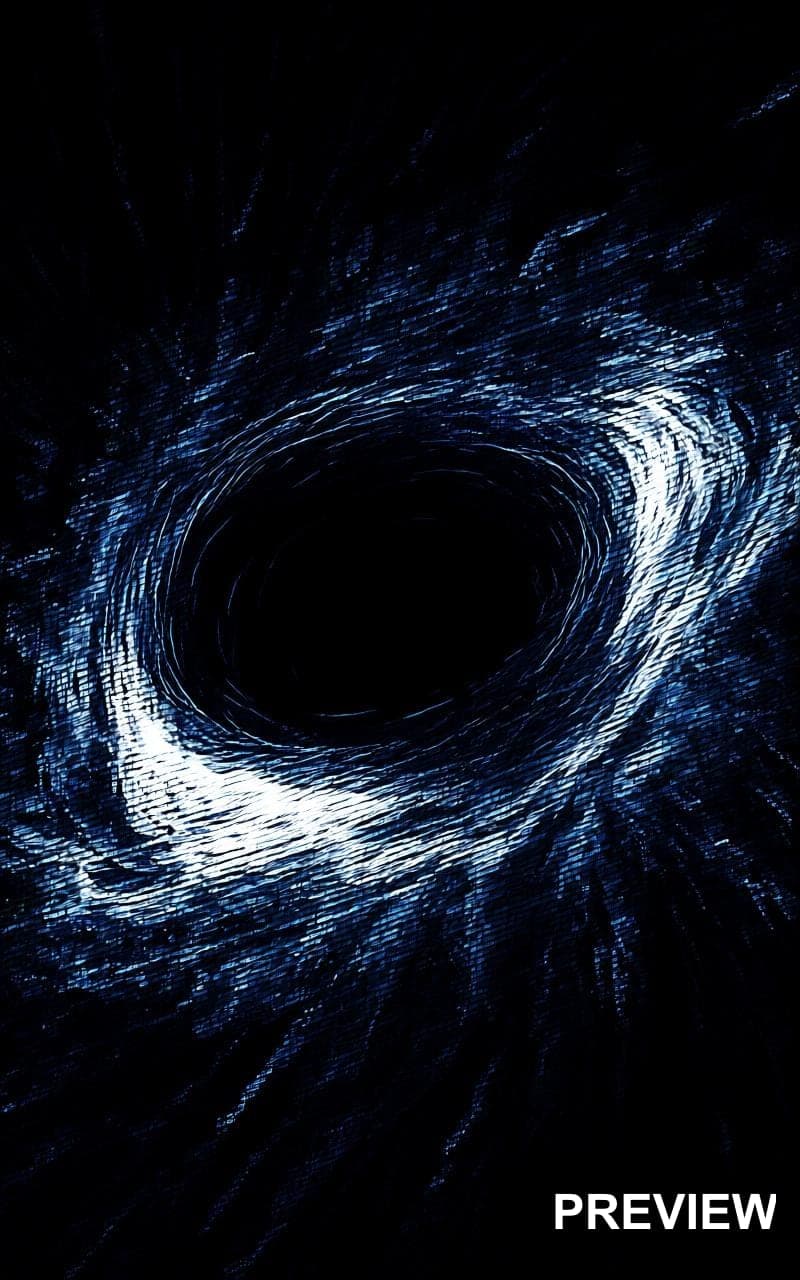 Black Hole, Mythic aesthetic, Glitch Art, Energetic mood, Duotone accents, hi... — wallpaper — 800×1280, Space, Cinematic, Energetic