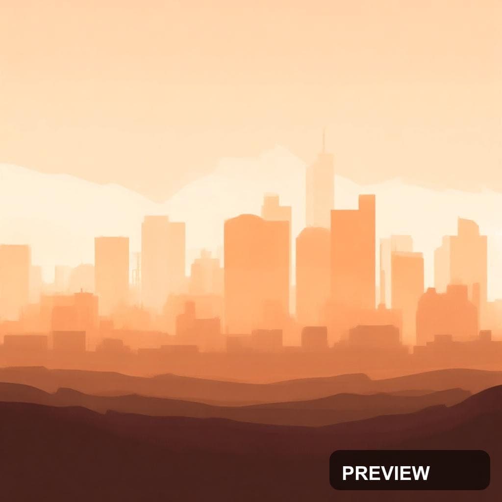 Skyline, Minimal aesthetic, Flat Design, Serene mood, Earth Tones accents, hi... — wallpaper — 1024×1024, Space, Cinematic, Serene