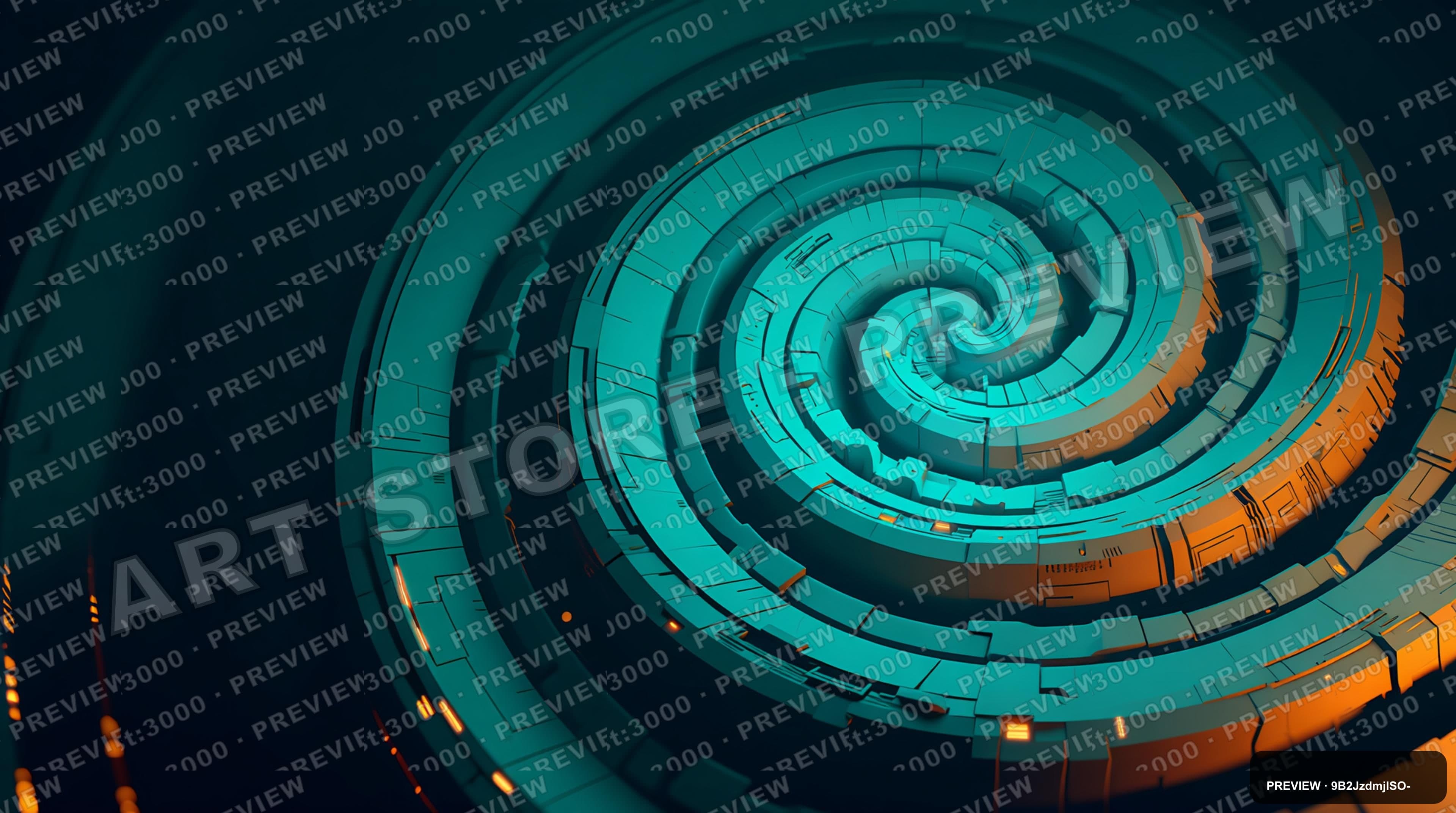 Concrete, Spacepunk aesthetic, Vector, Clean mood, Tri-tone accents, Spirals ... — wallpaper — 3840×2144, Space, Cinematic, Clean
