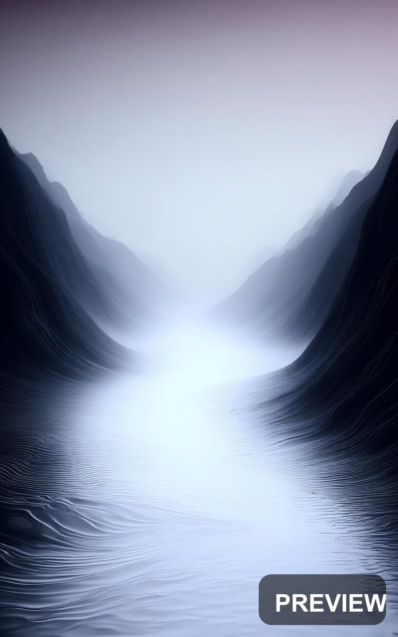 Valley, Mythic aesthetic, Minimalist, Meditative mood, Monochrome accents, Li... — wallpaper — 800×1280, Space, Cinematic, Soft