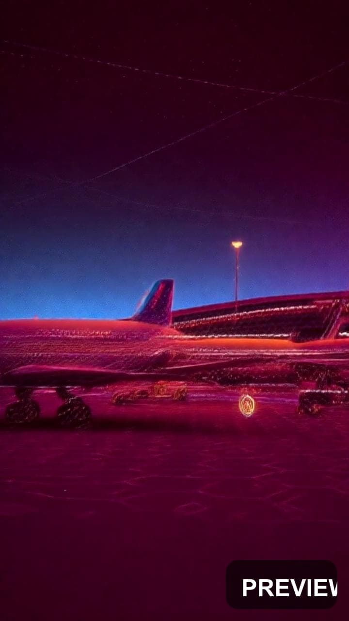 Airport, Synthwave aesthetic, Macro, Luxurious mood, Neon Orange accents, Dot... — wallpaper — 720×1280, Neon, Cinematic, Soft