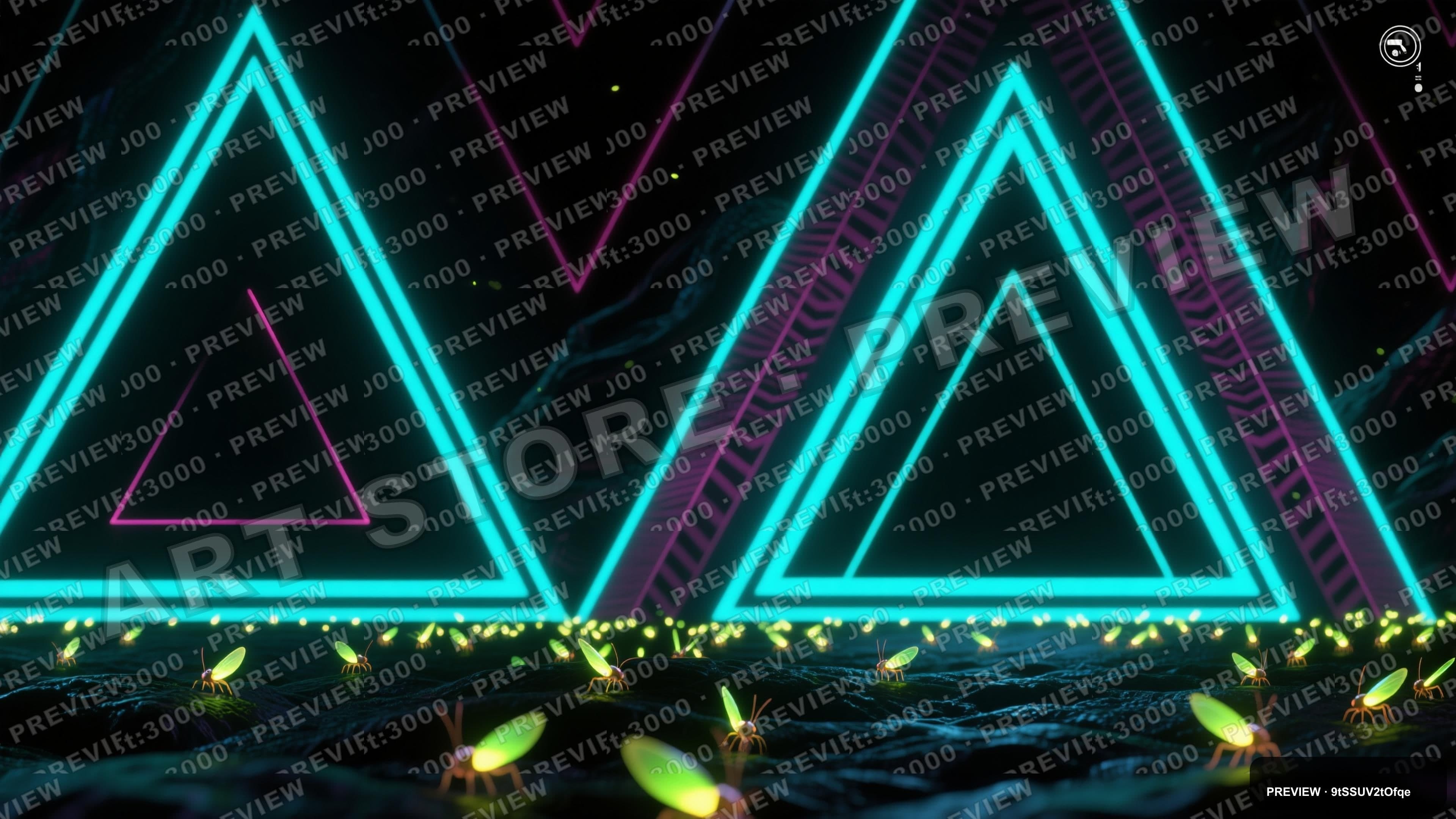 Fireflies, Retro Arcade aesthetic, Surreal, Epic mood, High Contrast accents,... — wallpaper — 3840×2160, Neon, Cinematic, Epic