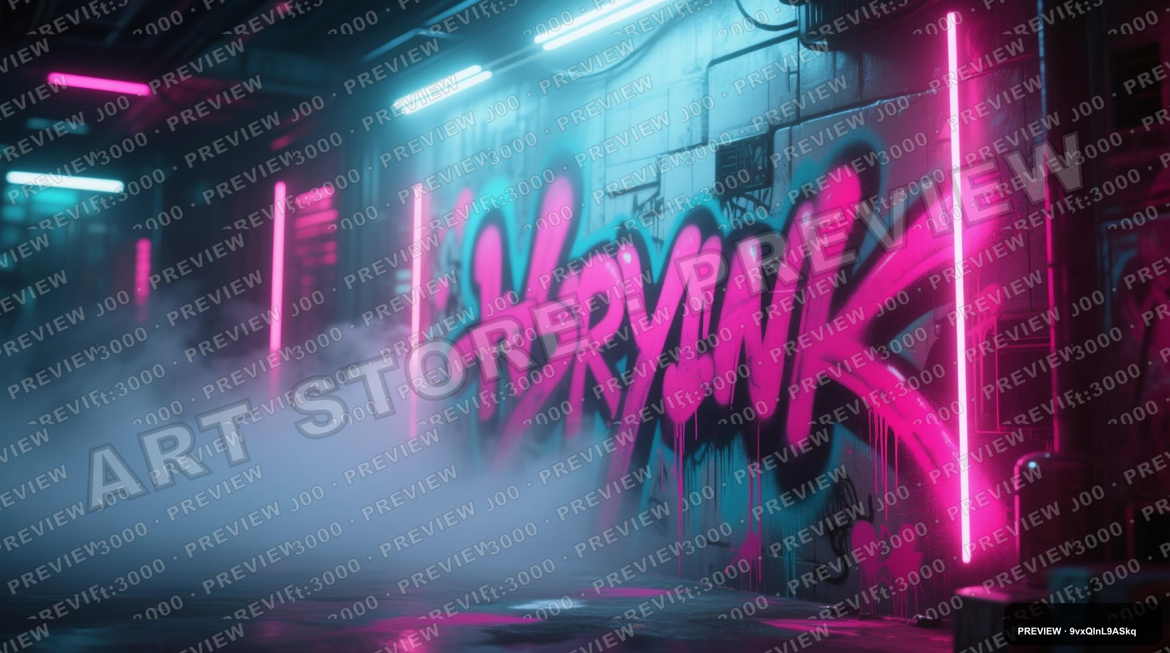 Mist, Cyberpunk aesthetic, Spray Paint, Serene mood, Neon Magenta accents, hi... — wallpaper — 3840×2144, Neon, Cinematic, Serene
