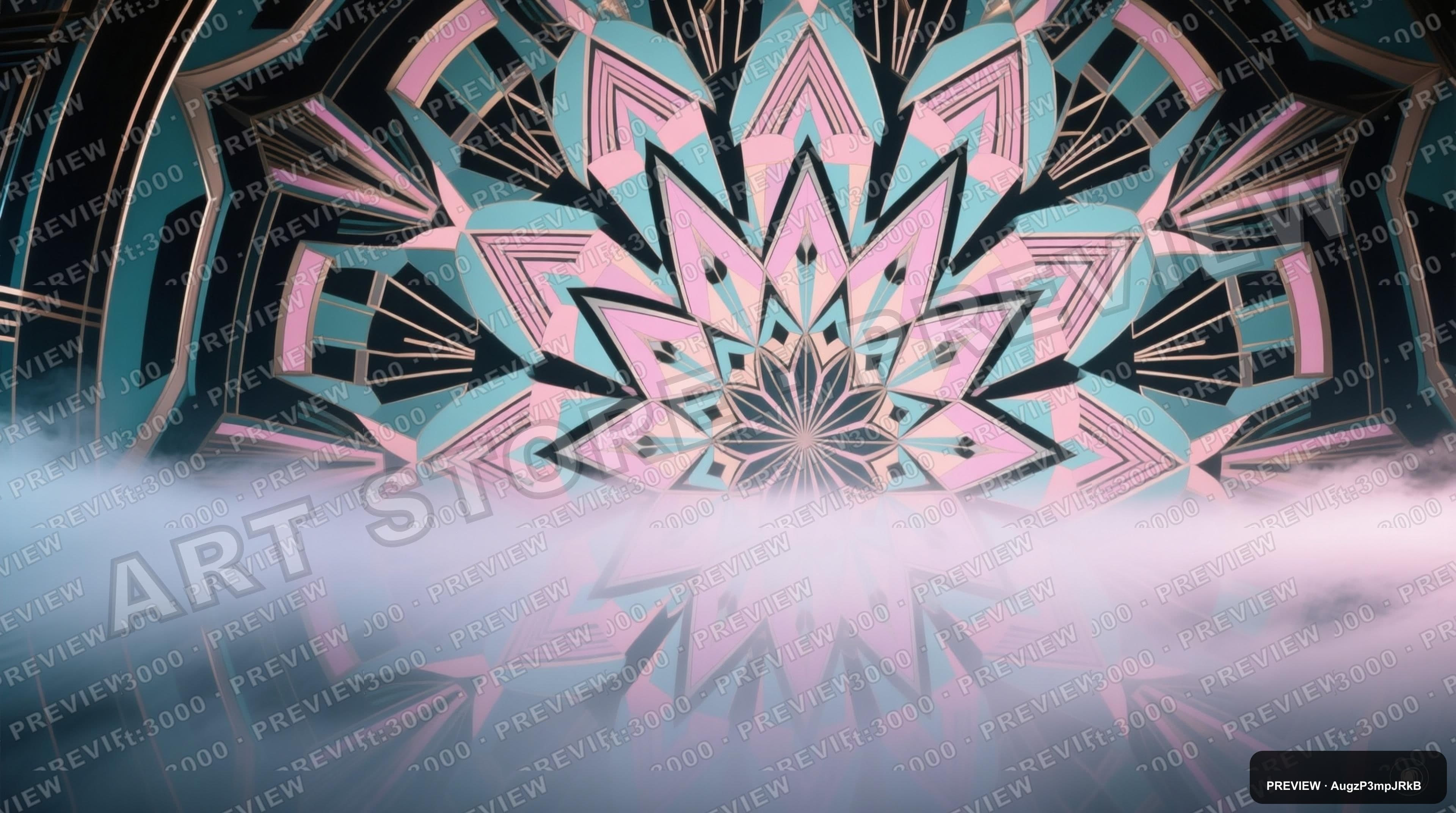 Mist, Retro Futurism aesthetic, Art Deco, Bold mood, Pastel accents, Kaleidos... — wallpaper — 3840×2144, Space, Cinematic, Bold