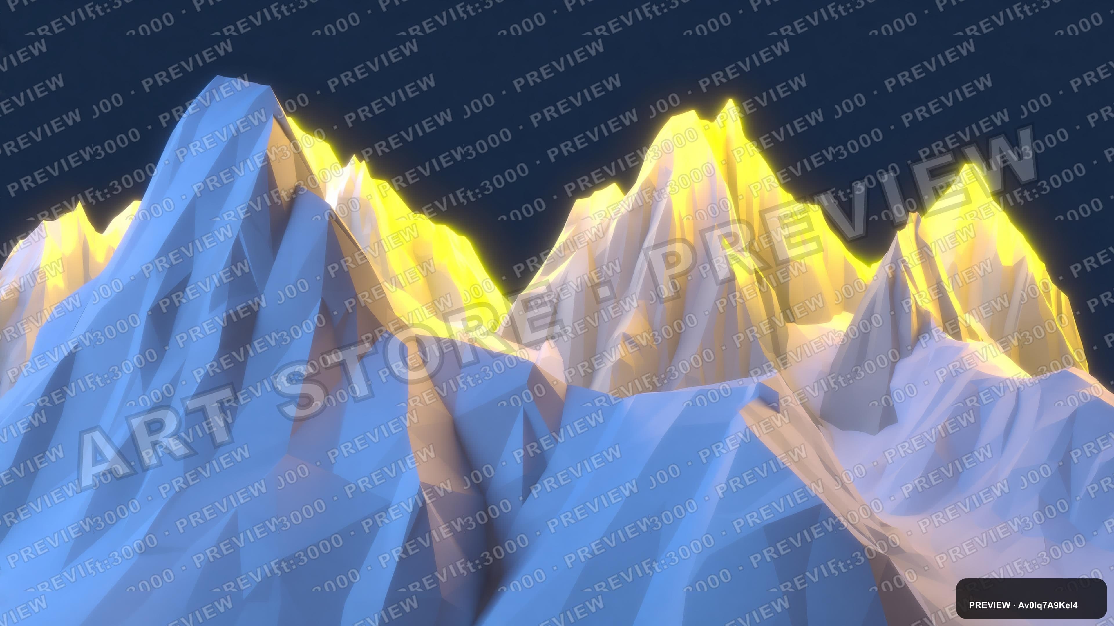 Snowy Peaks, Retro Arcade aesthetic, Low Poly, Soft mood, Neon Yellow accents... — wallpaper — 3840×2160, Neon, Cinematic, Soft