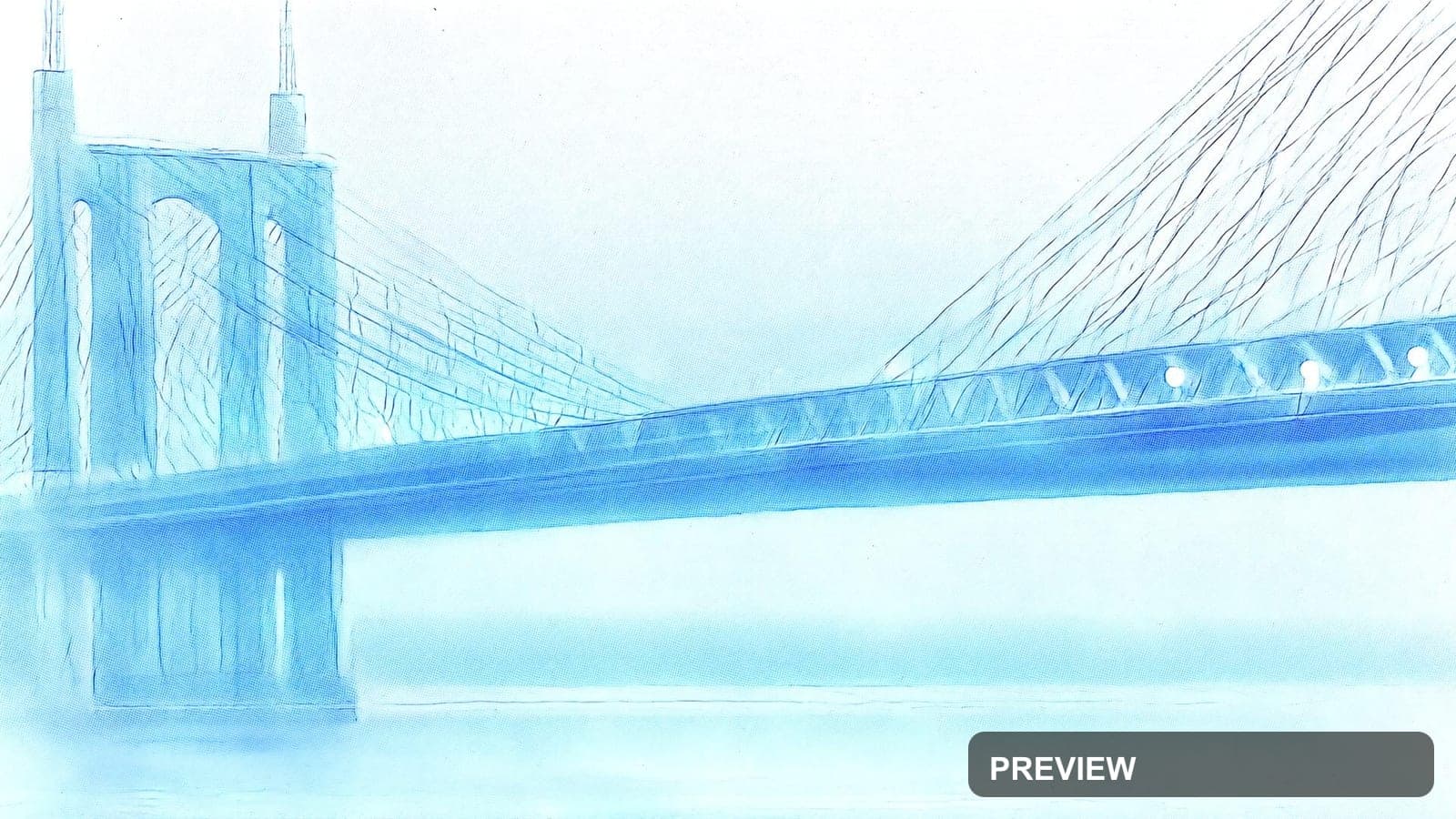Bridge, Industrial aesthetic, Watercolor, Luxurious mood, Cool Palette accent... — wallpaper — 1920×1080, Space, Cinematic, Soft