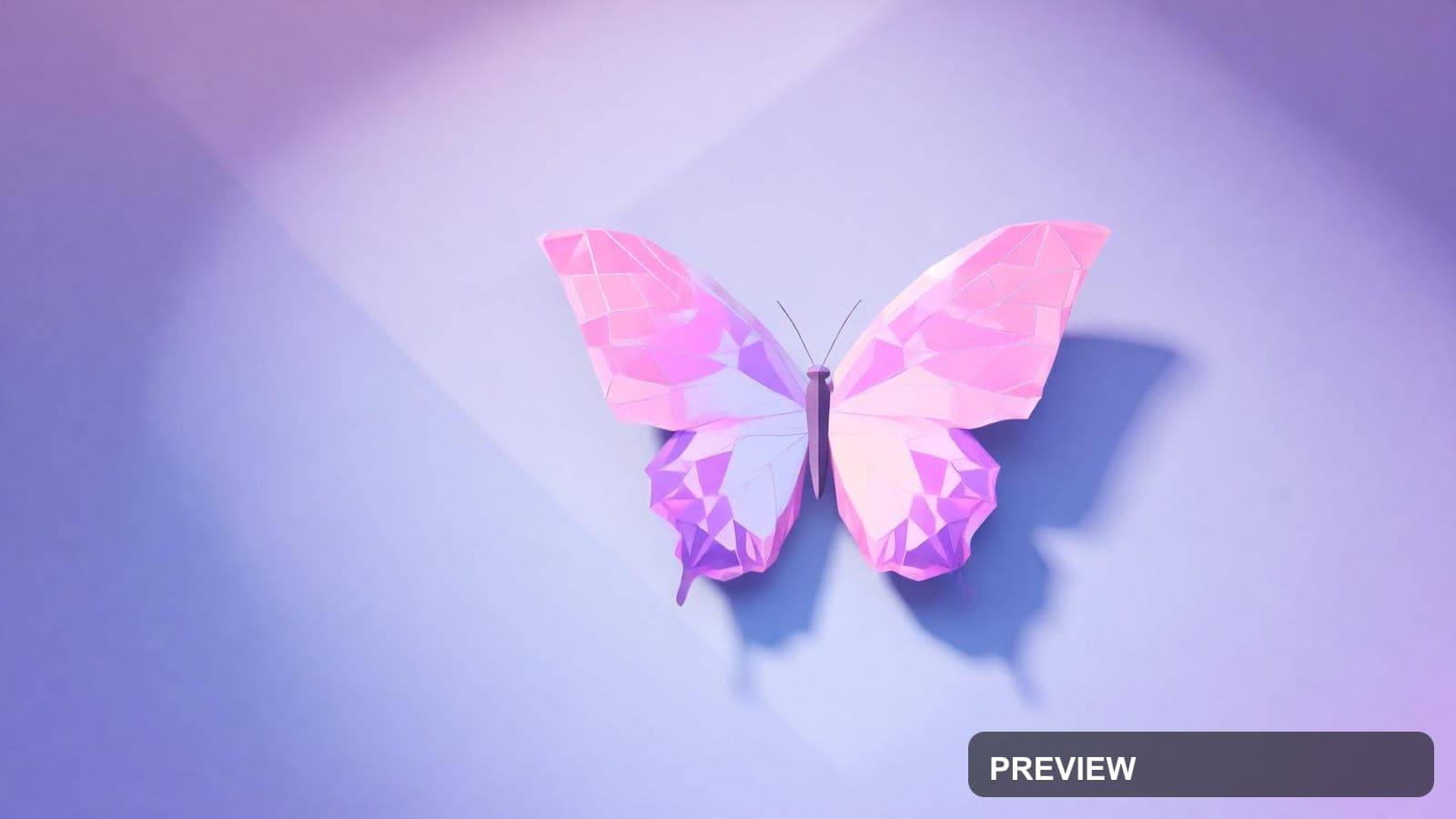 Butterflies, Mystic aesthetic, Low Poly, Minimal mood, Pastel accents, Tessel... — wallpaper — 1920×1080, Space, Cinematic, Minimal