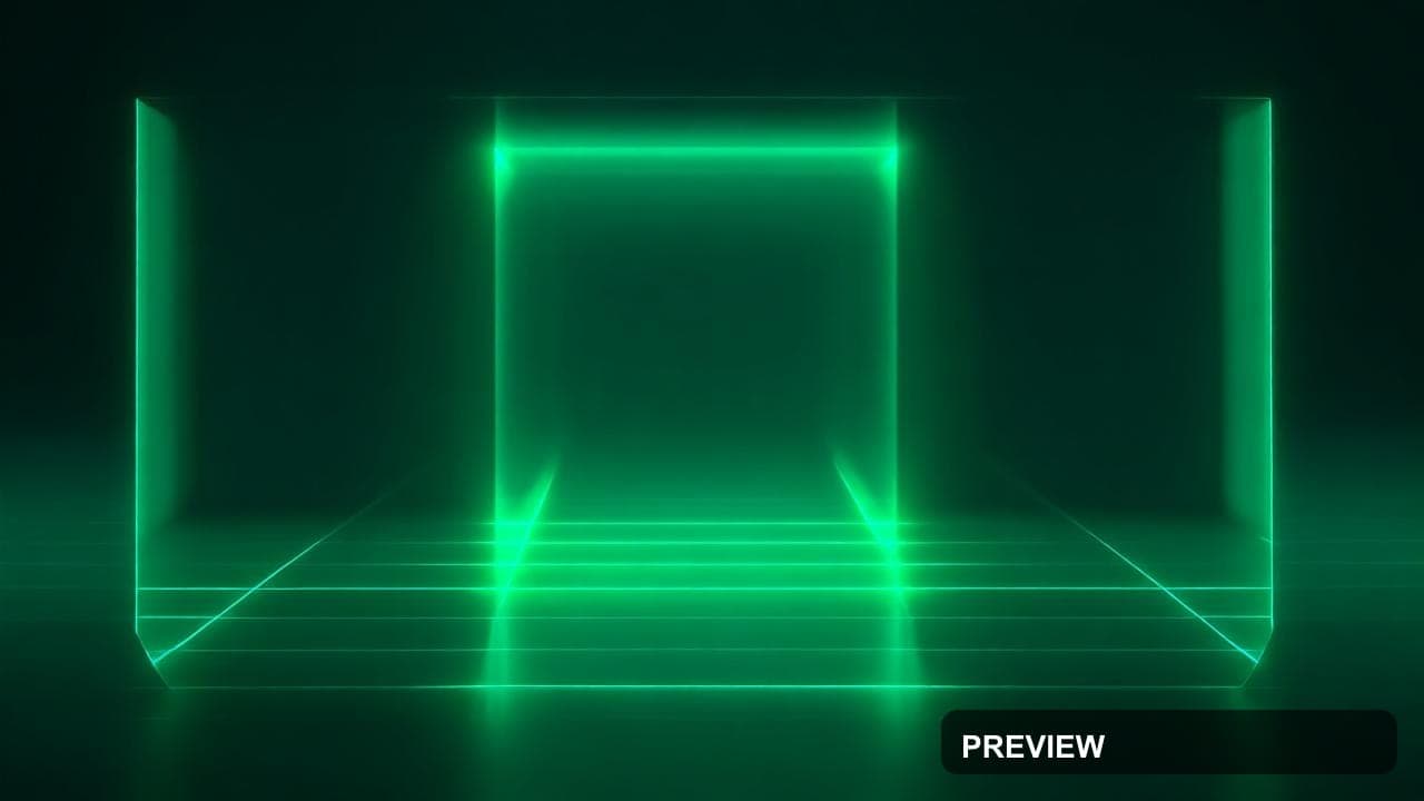 Hologram, Synthwave aesthetic, Charcoal, Meditative mood, Neon Green accents,... — wallpaper — 1280×720, Neon, Cinematic, Soft