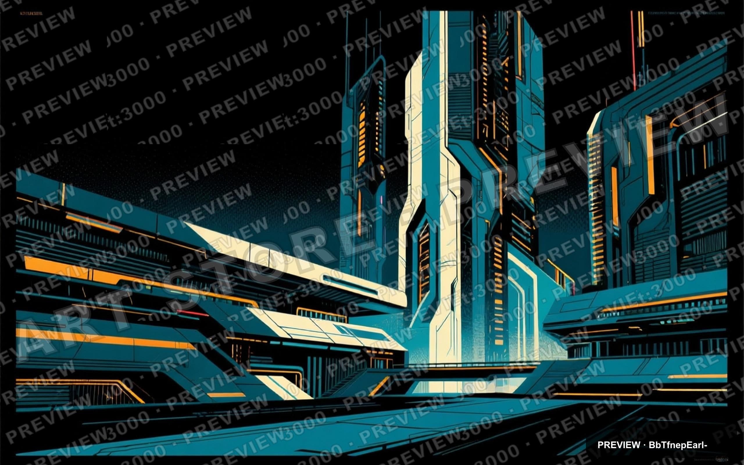 Futuristic Architecture, Dark aesthetic, Screen Print, Energetic mood, High C... — wallpaper — 2560×1600, Space, Cinematic, Energetic