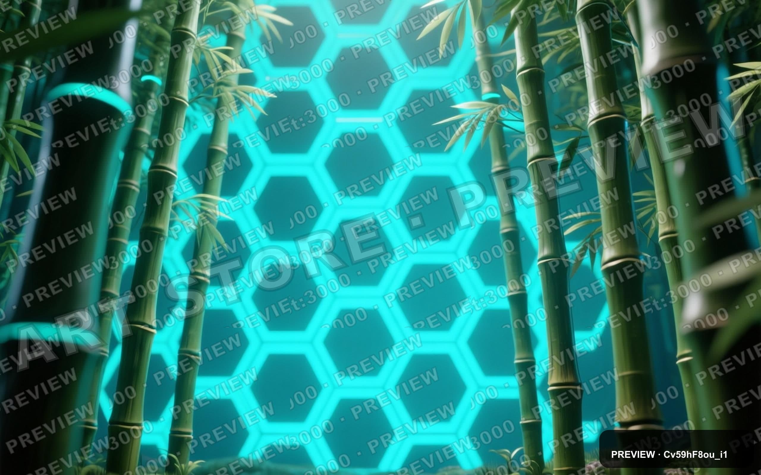 Bamboo Grove, Fantasy aesthetic, Stop Motion, Futuristic mood, Turquoise acce... — wallpaper — 2560×1600, Space, Cinematic, Soft