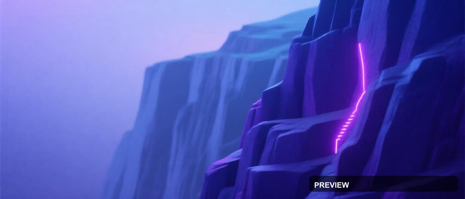 Cliffside, Retro Arcade aesthetic, Charcoal, Playful mood, Neon Violet accent... — wallpaper — 1680×720, Neon, Cinematic, Soft