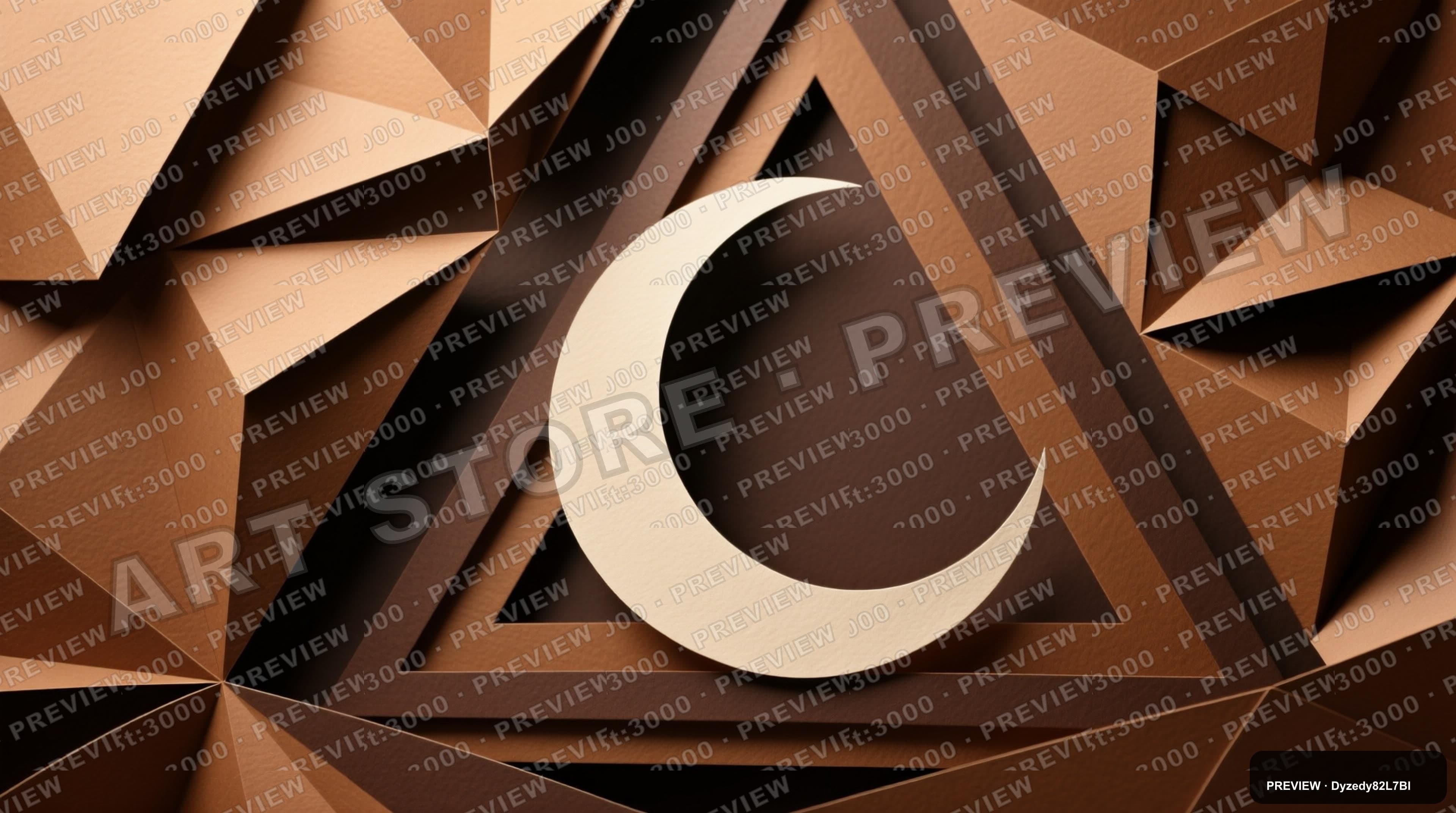 Moon, Maximal aesthetic, Paper Cut, Luxurious mood, Brown accents, Triangles ... — wallpaper — 3840×2144, Space, Cinematic, Soft