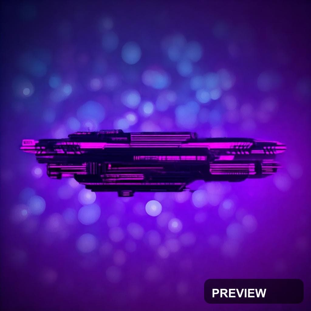 Spaceship, Spacepunk aesthetic, Art Deco, Bold mood, Magenta accents, Bokeh p... — wallpaper — 1024×1024, Space, Cinematic, Bold