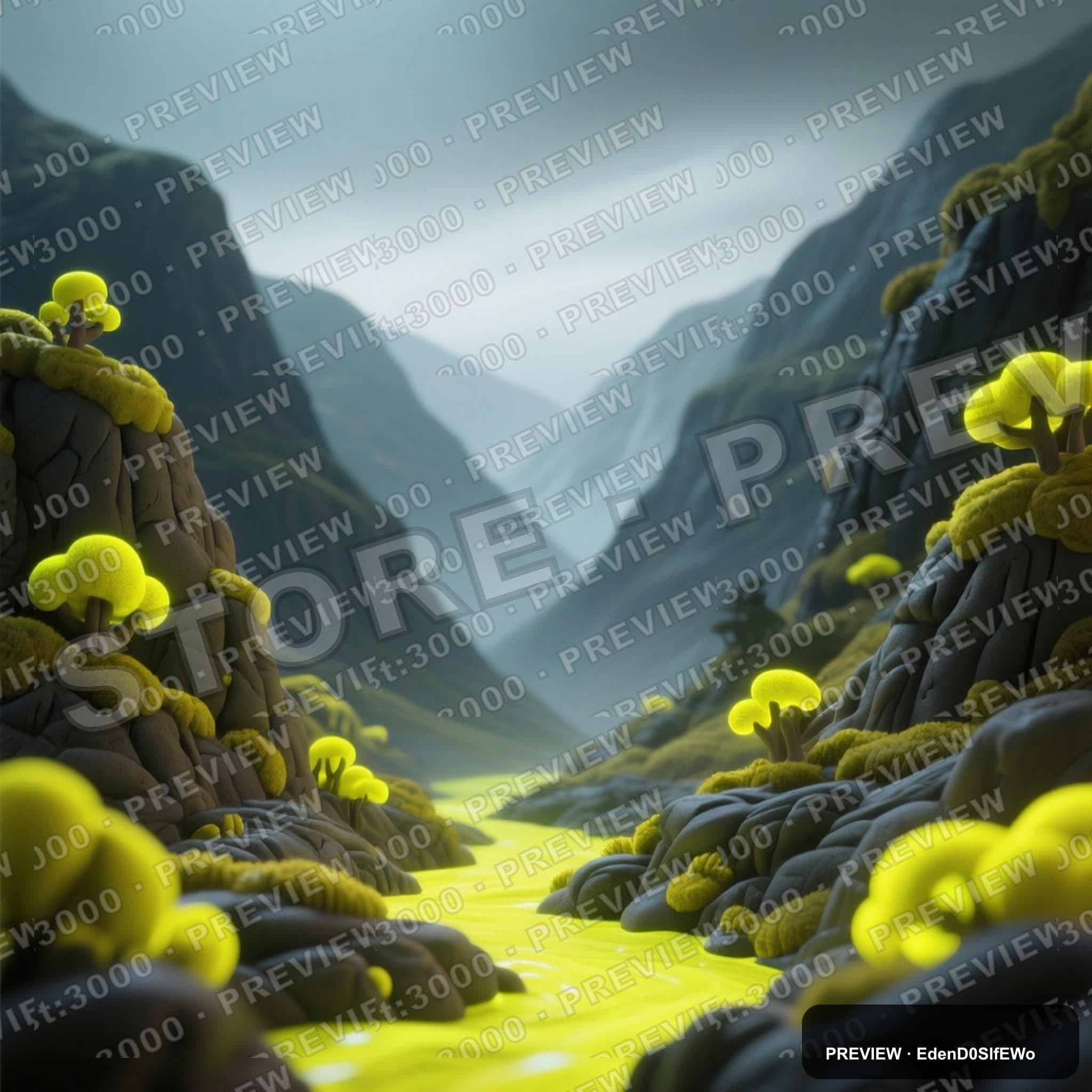 Valley, Chill aesthetic, Claymation, Mysterious mood, Neon Yellow accents, hi... — wallpaper — 2048×2048, Neon, Cinematic, Mysterious