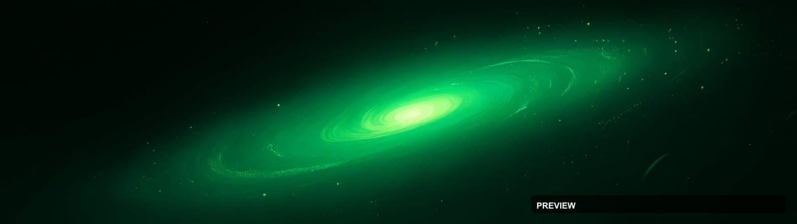 Galaxy, Chill aesthetic, Matte Painting, Nostalgic mood, Neon Green accents, ... — wallpaper — 1920×540, Neon, Cinematic, Soft