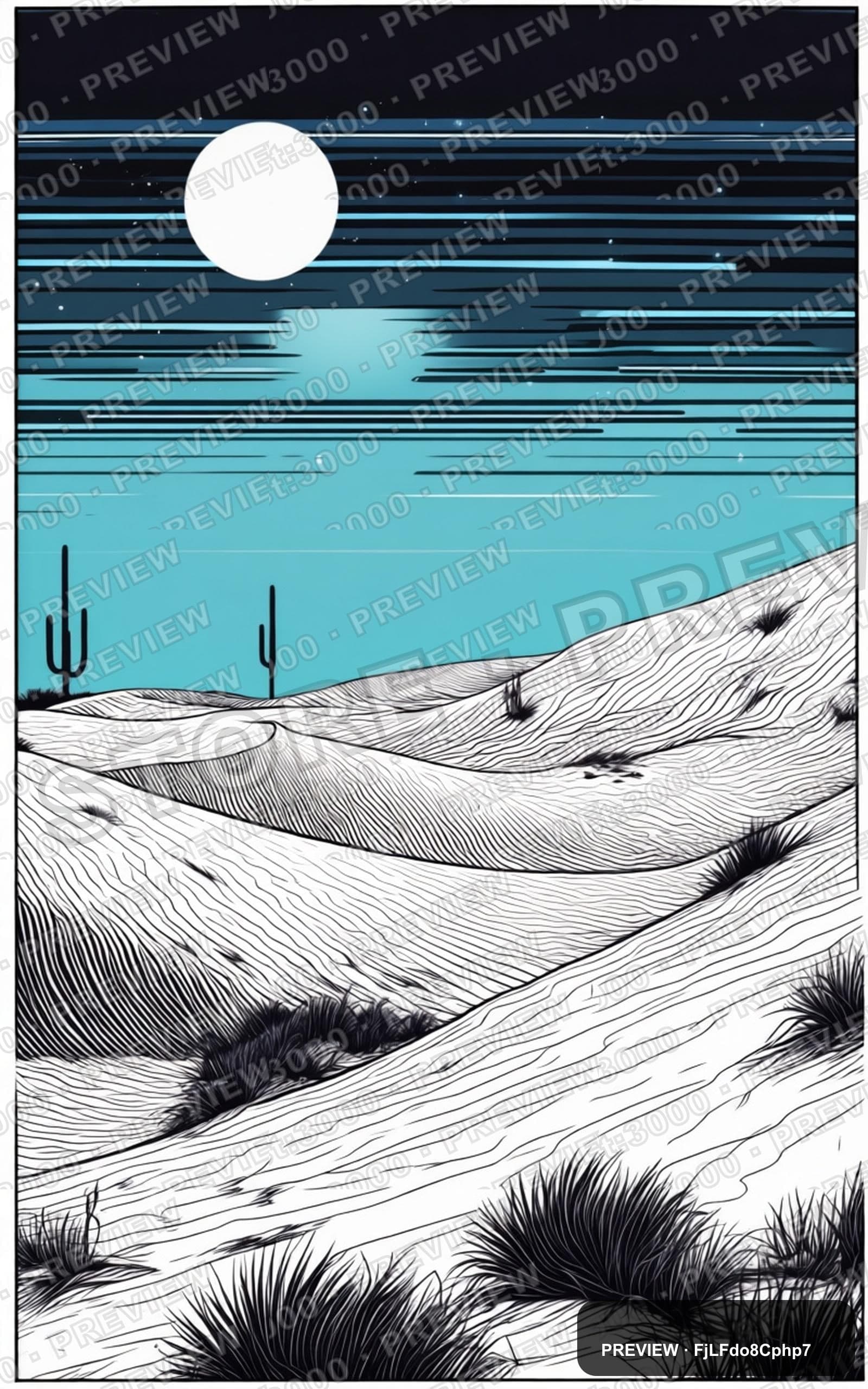 Sand Dunes, Tech aesthetic, Graphic Novel, Meditative mood, Duotone accents, ... — wallpaper — 1600×2560, Space, Cinematic, Soft